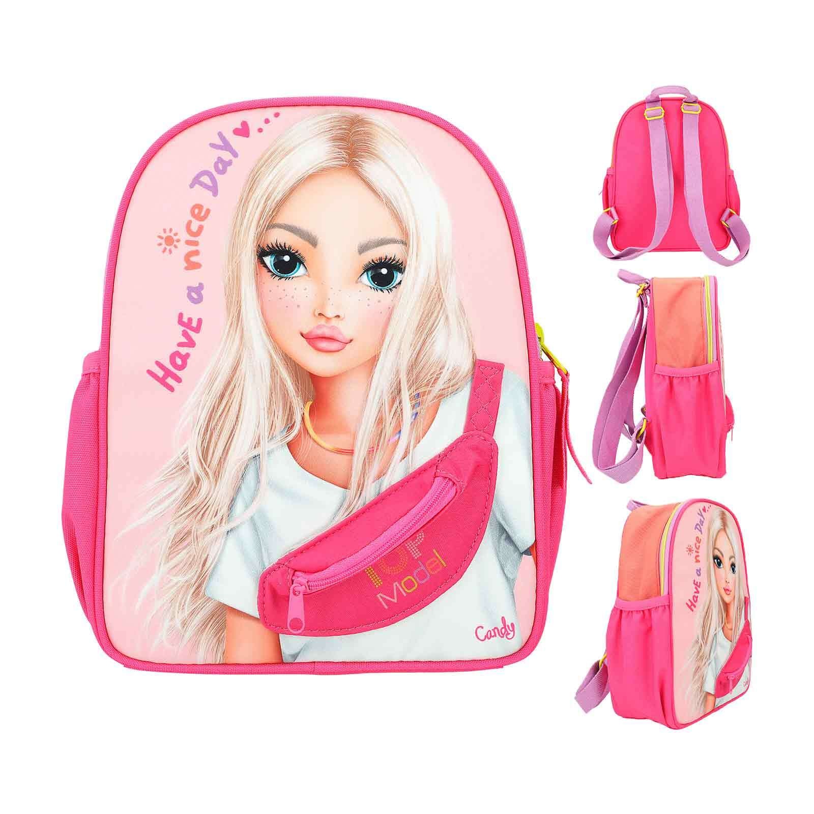 Depesche Rucksack »Rucksack mit Crossbag Happy Together TOPModel 9 x 22 x 28 cm pink-orange«