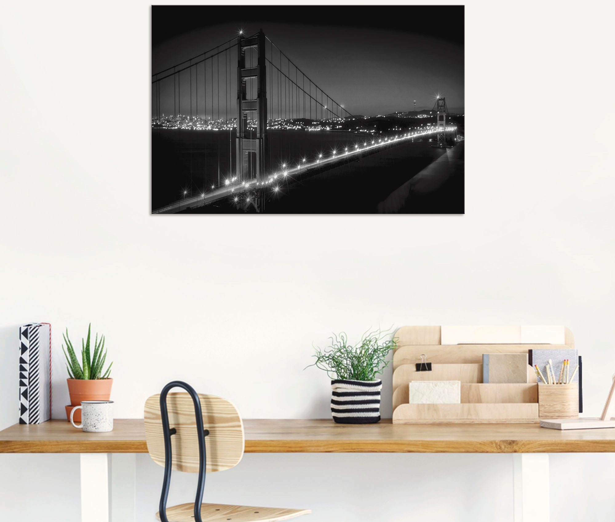 Artland Wandbild »Golden Gate Bridge am Abend« San Francisco 1 Stk. tlg. al günstig online kaufen