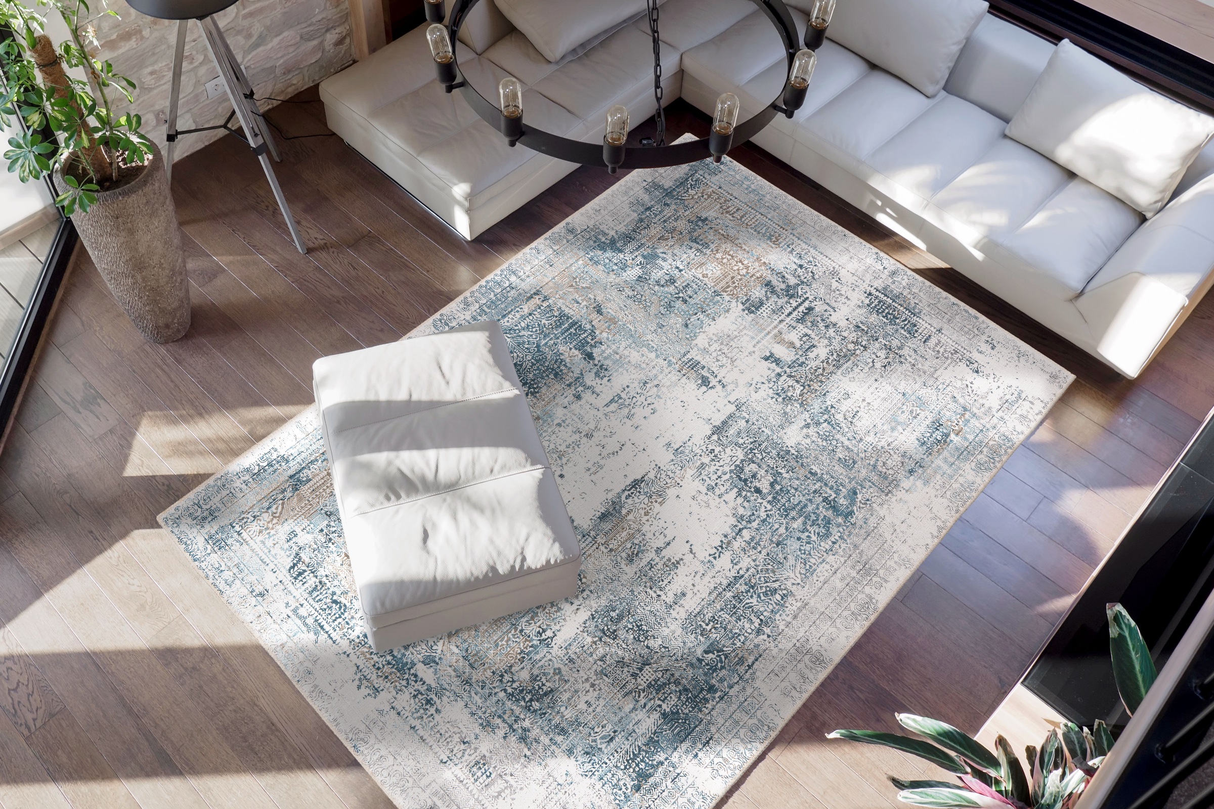 me gusta Teppich »Faye 1025«, rechteckig, 6 mm Höhe, Flachgewebe, gedrucktes Motiv, Wohnzimmer, Esszimmer