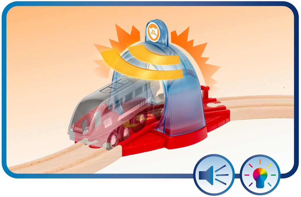 BRIO® Spielzeug-Eisenbahn »BRIO® WORLD, Smart Tech Sound Feuerwehreinsatz«, FSC® - schützt Wald - weltweit