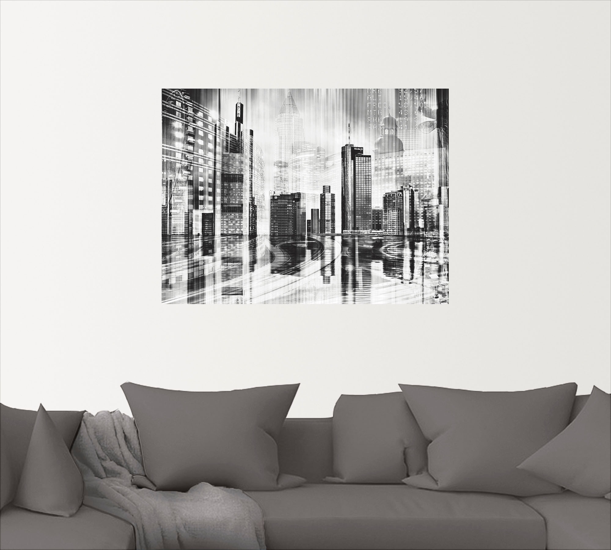 Artland Wandbild »Frankfurt Skyline Collage 01«, Deutschland, (1 St.), als günstig online kaufen