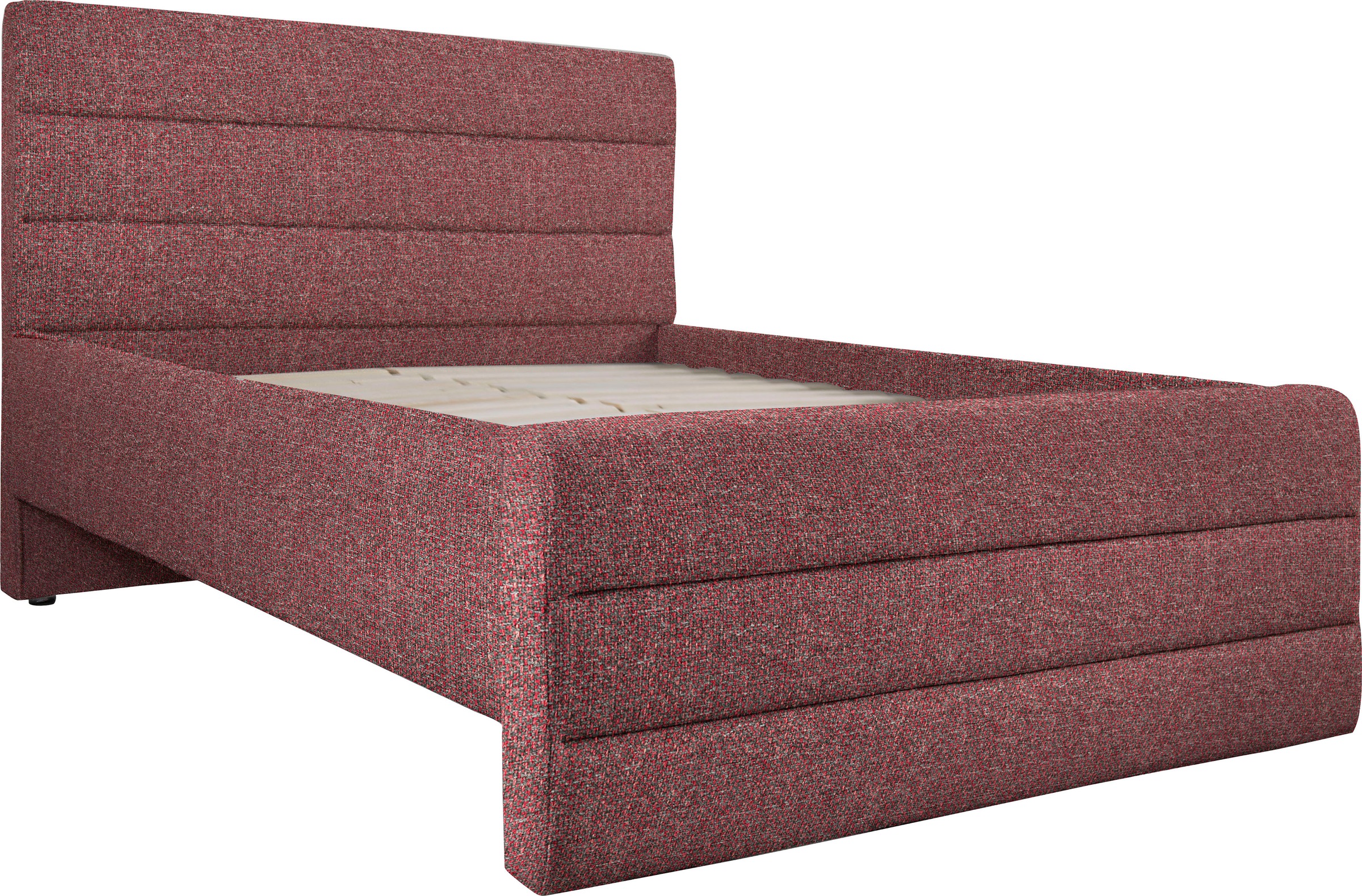 OTTO products Polsterbett »Merrit«, Quernaht im Kopf- und Fußteil, in 5 Breiten, auch in 220 cm Länge