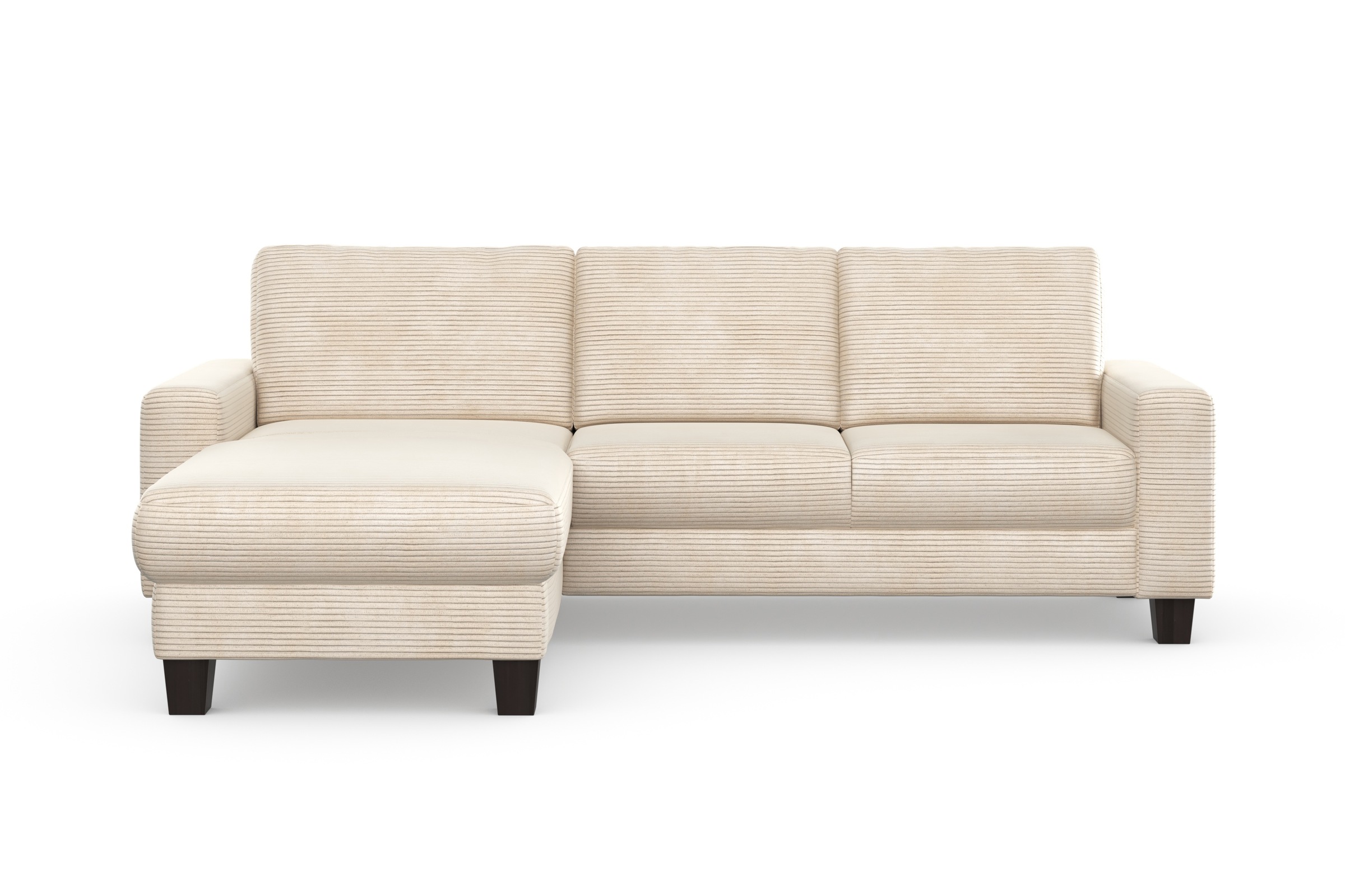 Home affaire Ecksofa »Summer L-Form«, mit Recamiere, mit oder ohne Bettfunktion und Bettkasten, Cord-Bezug