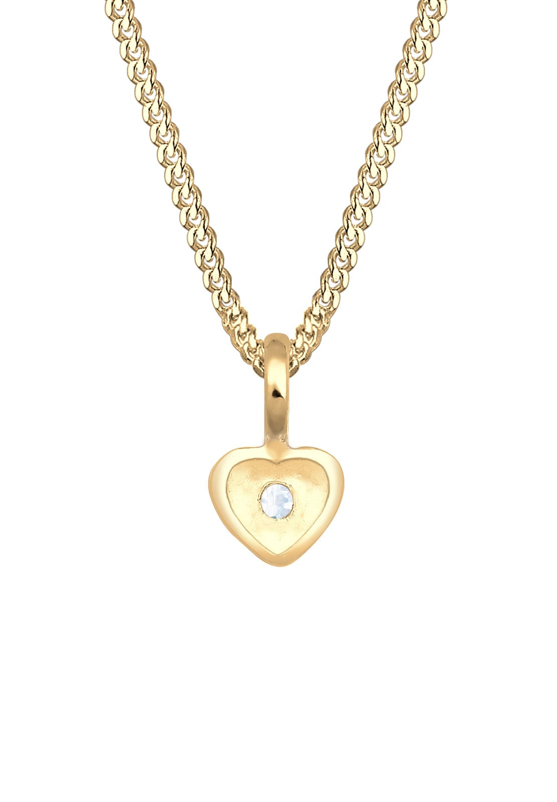 Elli Premium Kette mit Anhänger »Kinder Herz Geburt Taufe Zirkonia 585  Gelbgold« im Online-Shop kaufen