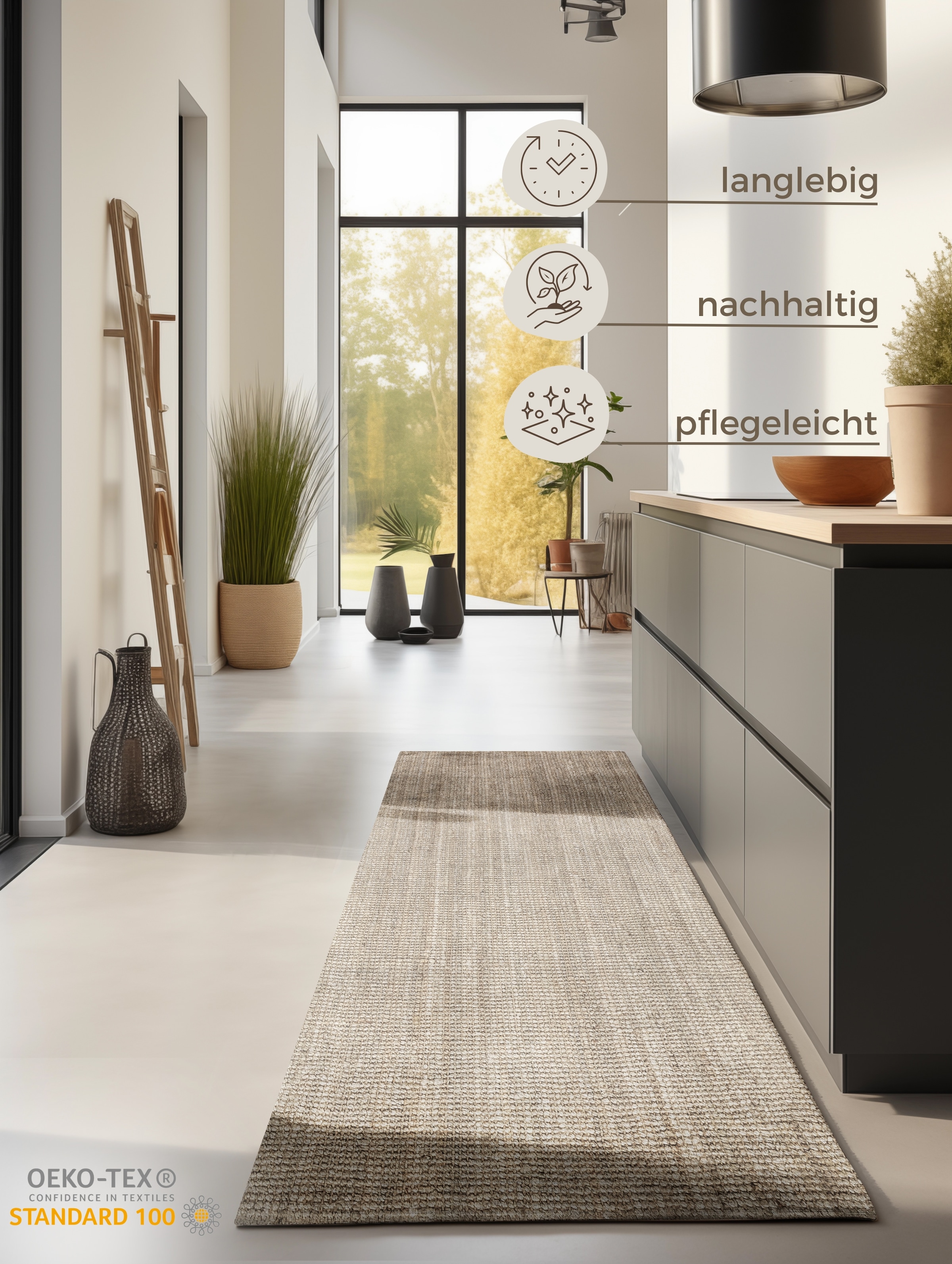 HANSE Home Teppich »Jaipur Juteteppich, als Läufer und in Rund«, rechteckig, 10 mm Höhe, 100% Naturfaser, Nachhaltig, Wohnzimmer, Esszimmer, Schlafzimmer, GRS