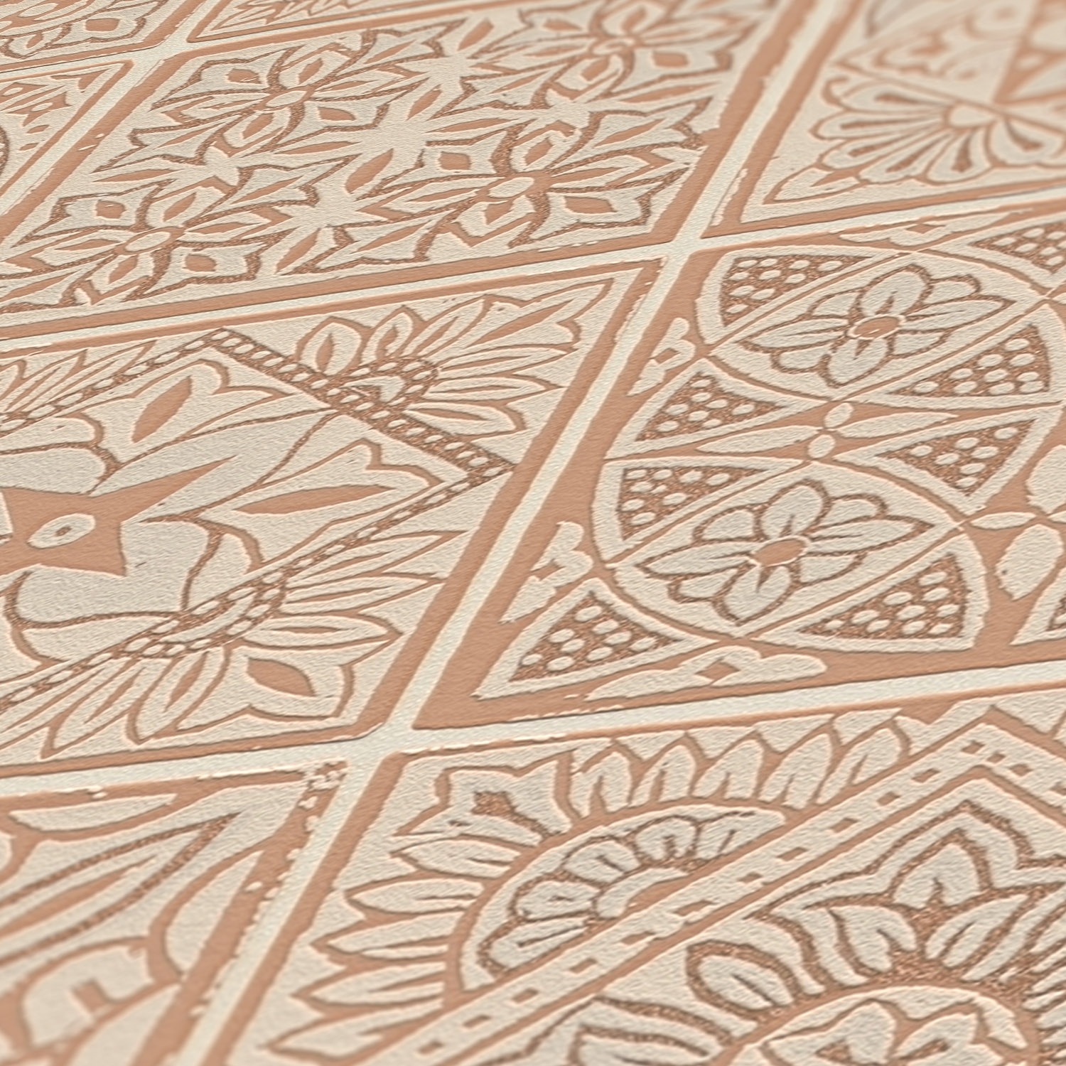 A.S. Création Vliestapete »Terra Tapete Vintage Fliesen« gemustert | matt | neutral strukturiert Fliesen-Tapete Fliesenoptik Patchwork strukturiert Glitzer Tapeten