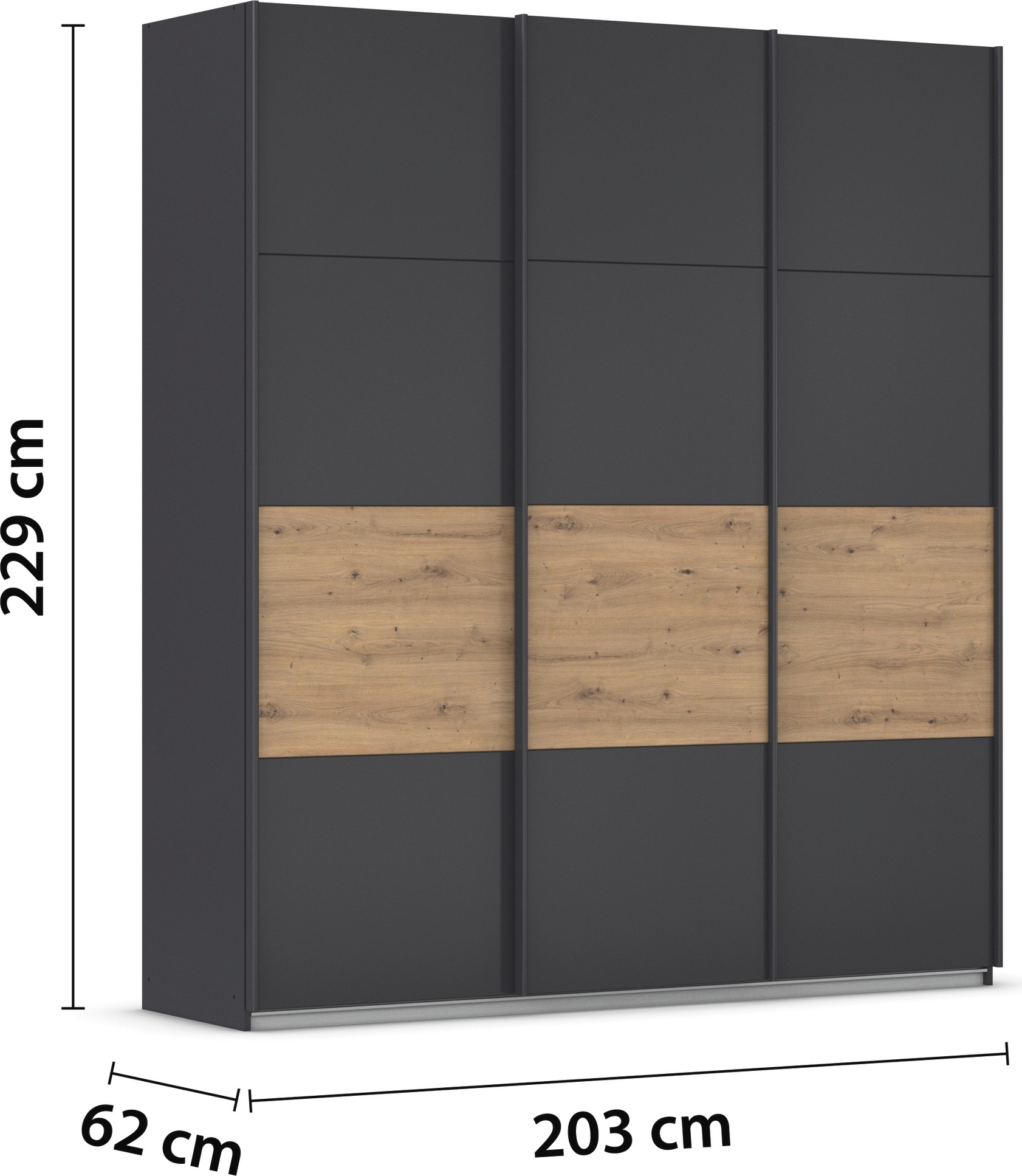 rauch Schwebetürenschrank »Schwebetürenschrank Kleiderschrank Schrank Garderobe CORTONA«, inkl. Inneneinteilung, 2 Stoffboxen und zusätzlichen Einlegeböden