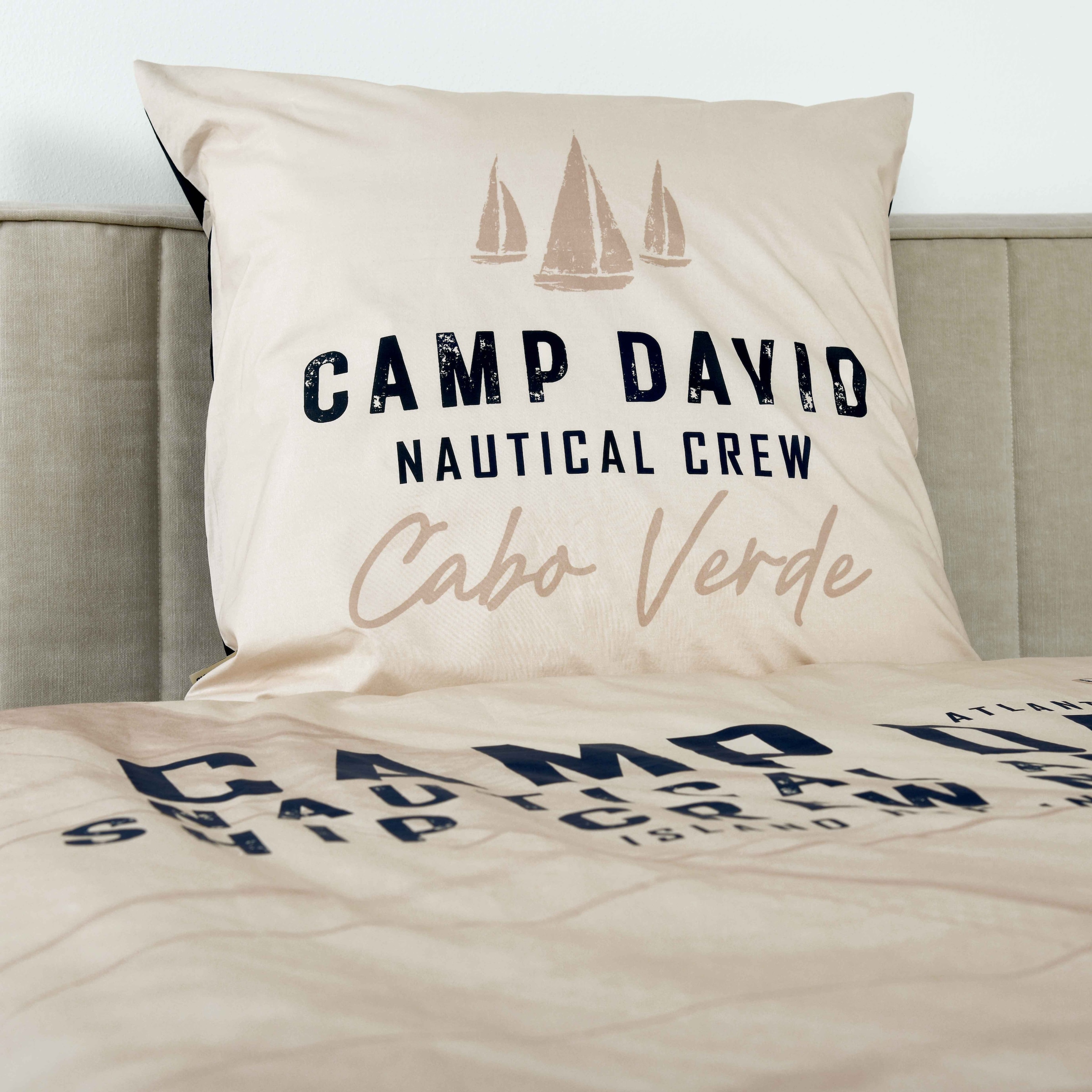 CAMP DAVID Wendebettwäsche »Sea Stripes« 2 gewebtes Label
