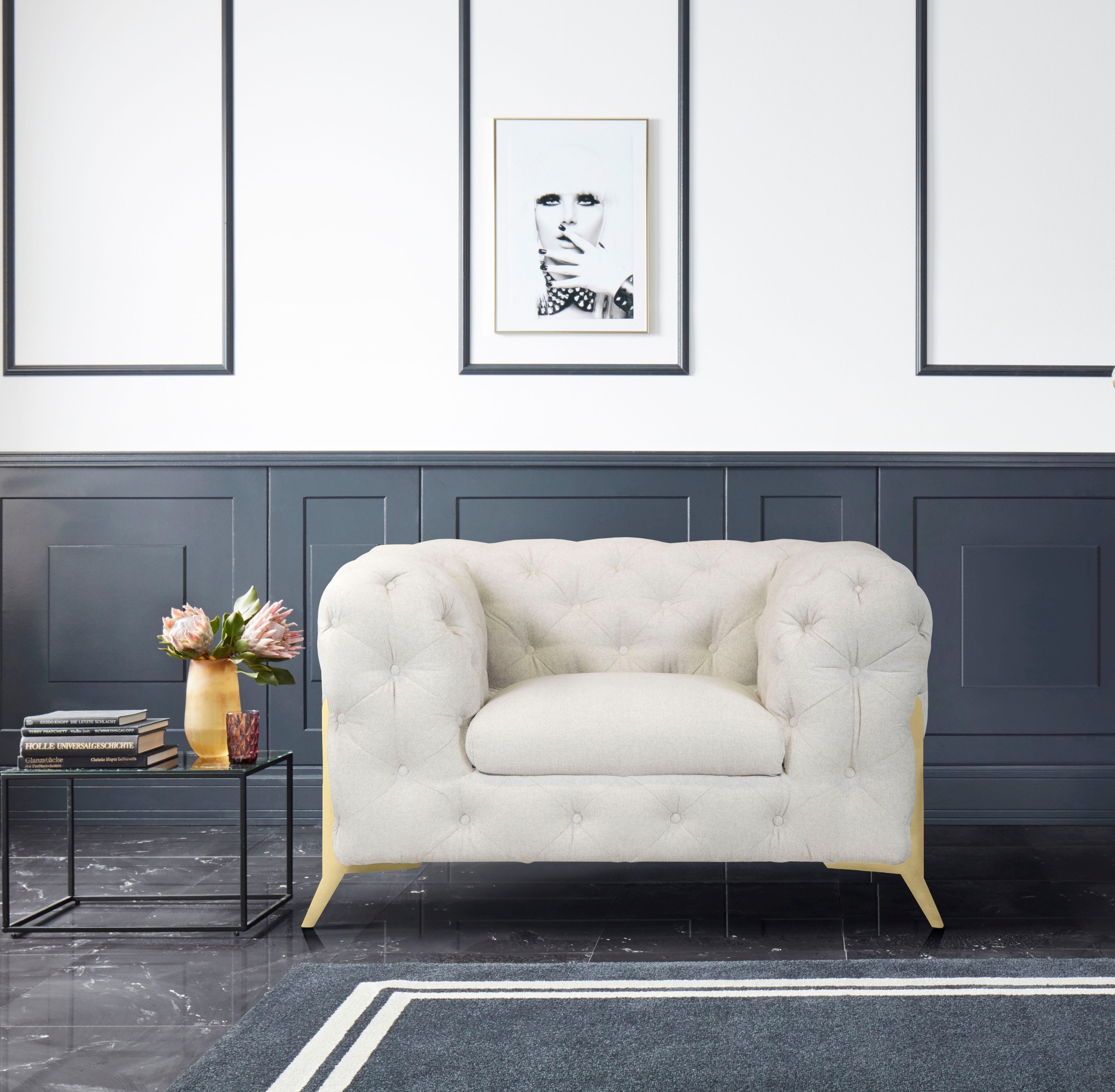 Home affaire Chesterfield-Sessel »Amaury Sessel« aufwändige Knopfheftung, m günstig online kaufen