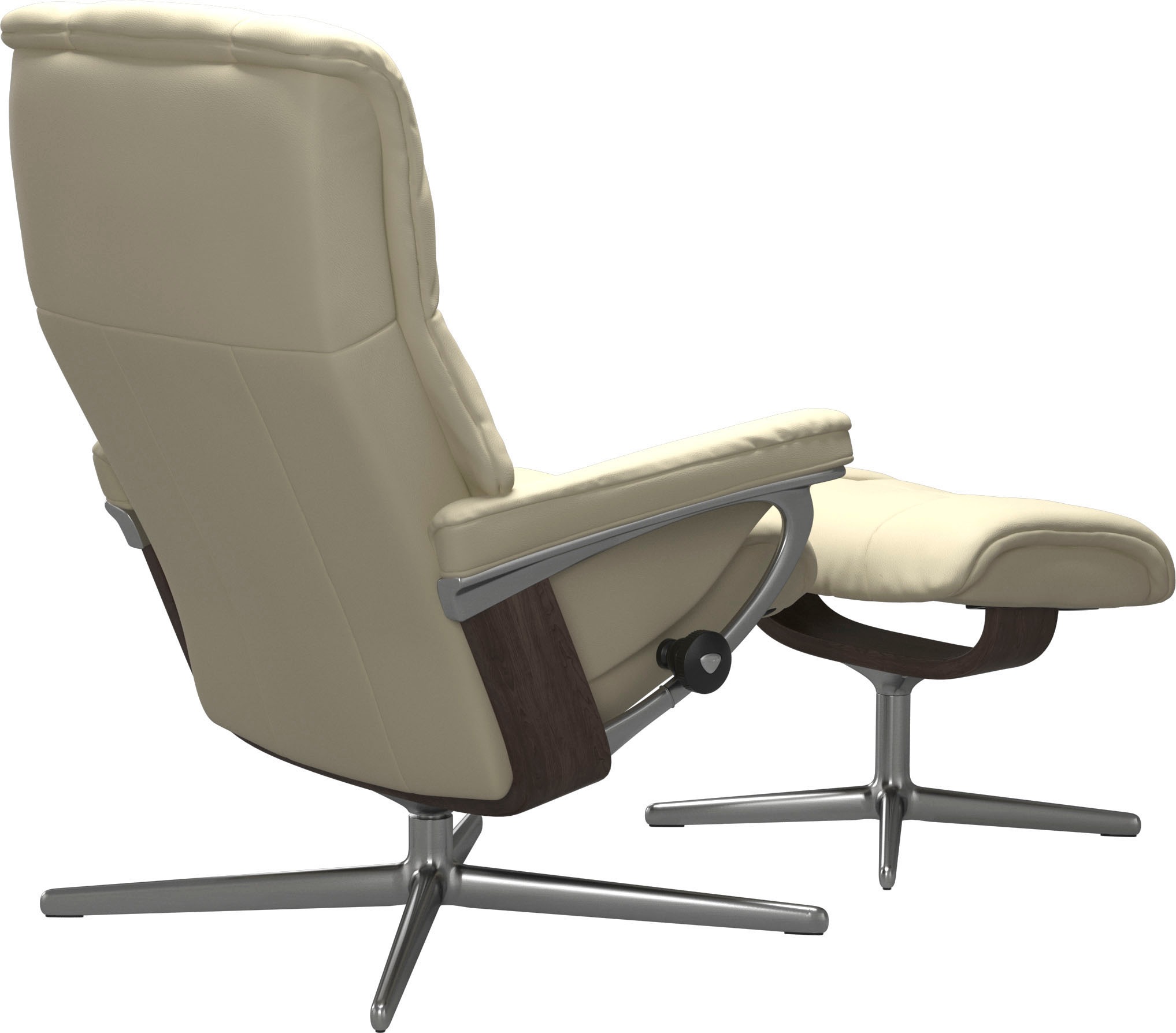 Stressless® Relaxsessel »Mayfair«, (Set, Relaxsessel mit Hocker), mit Hocker, mit Cross Base, Größe S, M & L, Holzakzent Wenge