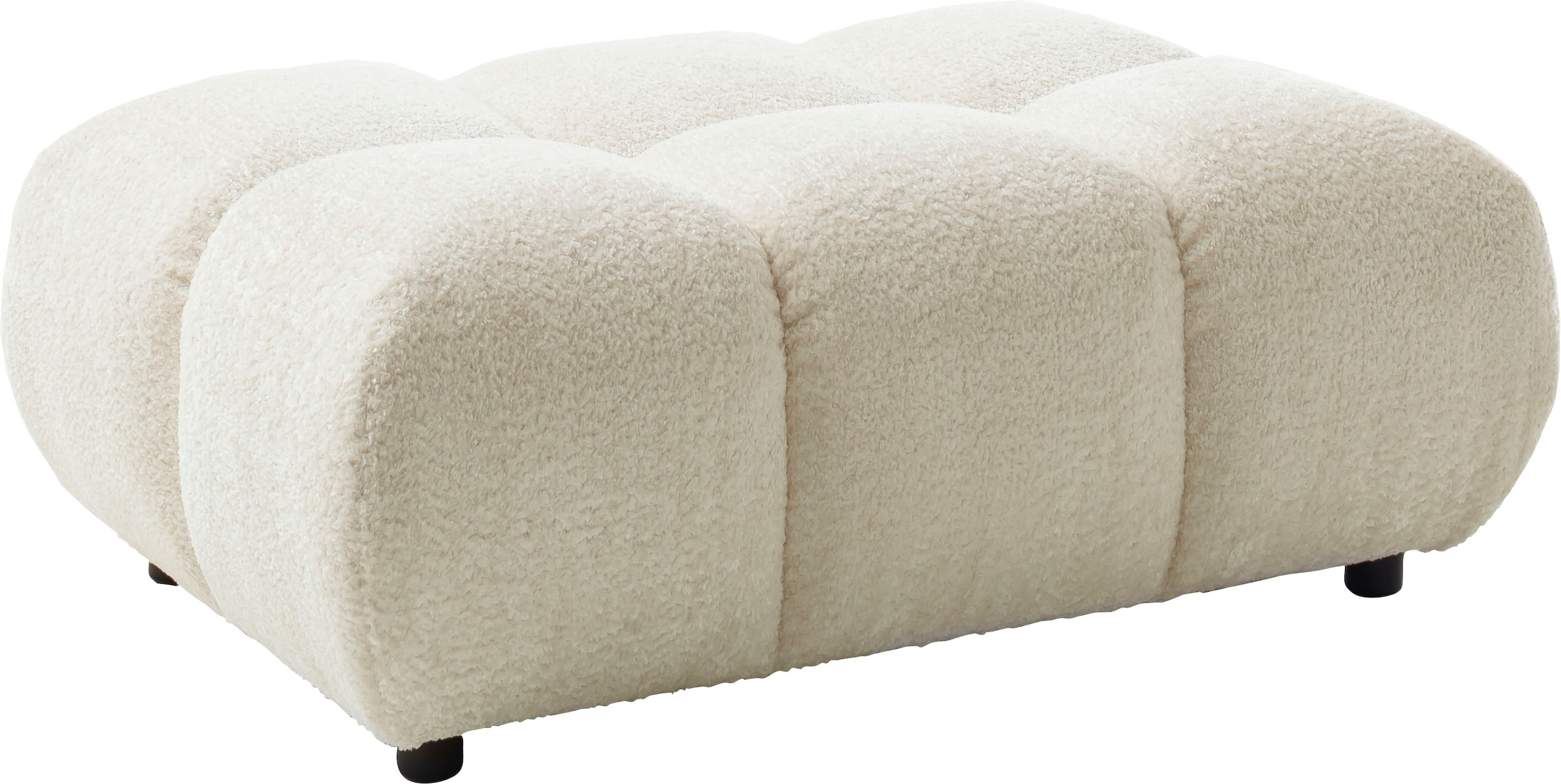 Home affaire Polsterhocker »Cozy Bubble, mit eleganter Steppung, weich gepolstert, 108x73 cm« 1 Stk. tlg. passend zum Sofa und dem drehbaren Sessel der Graceland-Serie