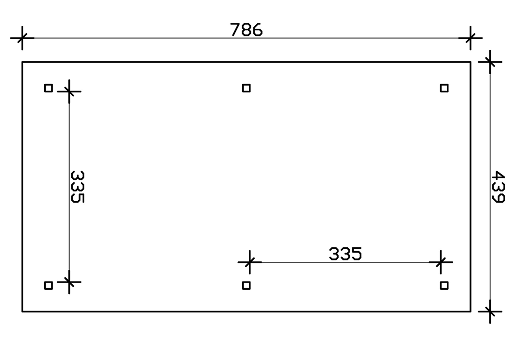 Skanholz Einzelcarport »Taunus«, Holz, 335 cm, Anthrazit