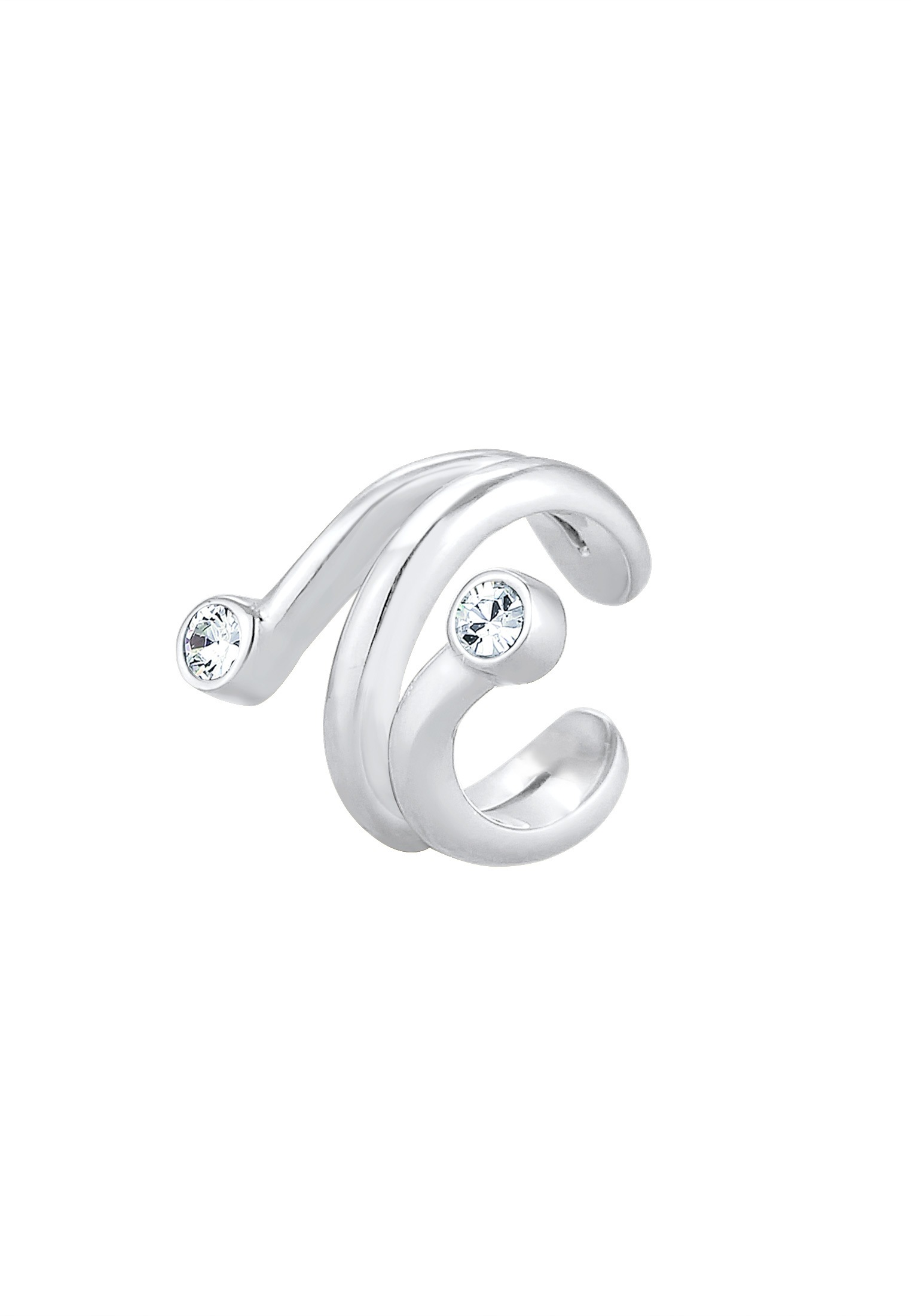Elli Single-Ohrhaken »Single Earcuff Ohrklemme Glas Kristalle 925 Silber«