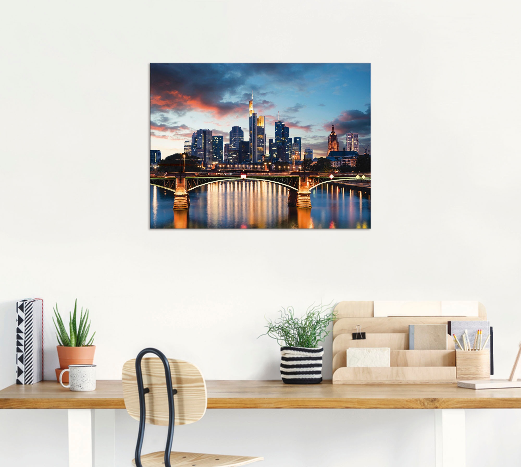 Artland Wandbild »Frankfurt am Main Skyline II« Deutschland 1 Stk. tlg. als günstig online kaufen