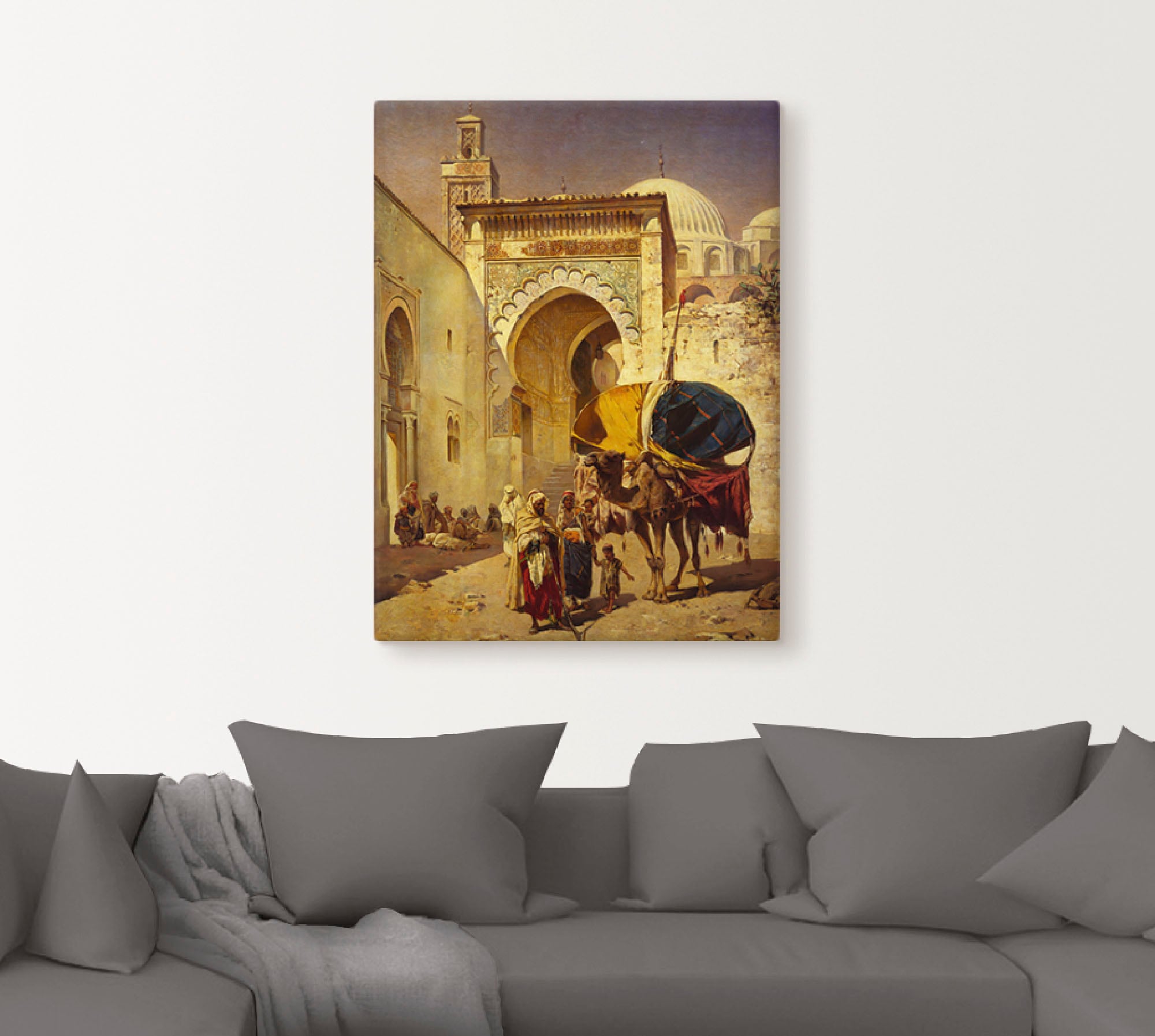 Artland Wandbild »Eine arabische Straßenszene.«, Gebäude, (1 St.), als Leinwandbild, Poster, Wandaufkleber in verschied. Größen