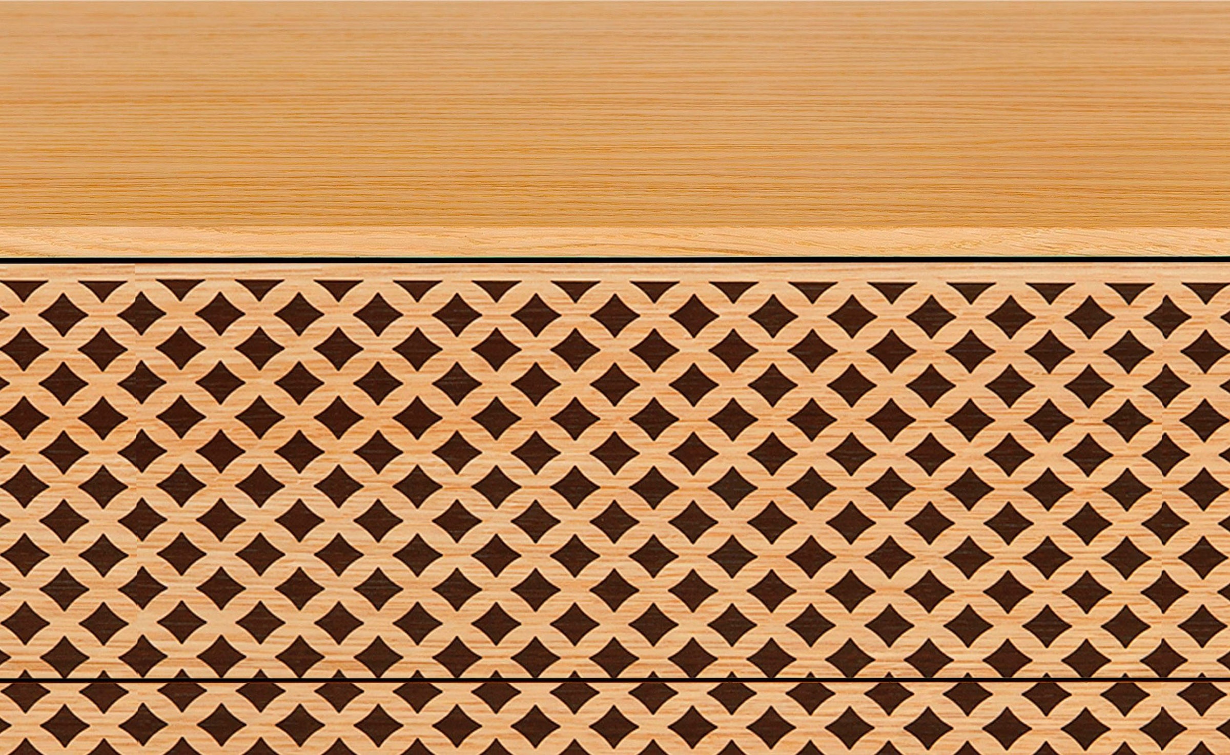 Woodman Kommode, im skandinavischen Design, mit besonderem Print