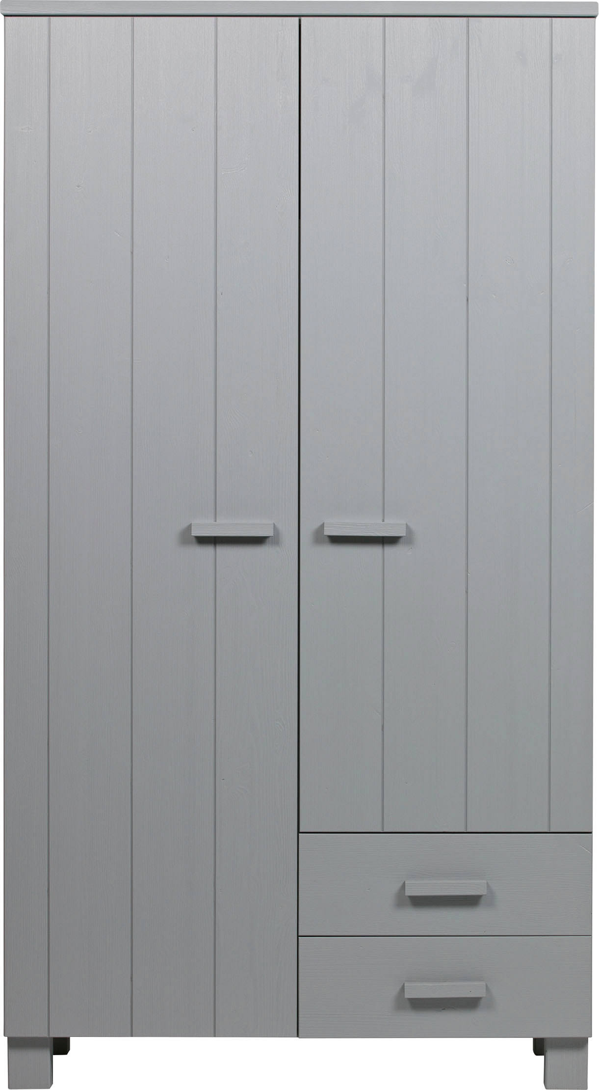 Garderobenschrank „Dennis“, grau B/H/T: 111 cm x 202 cm x 55 cm