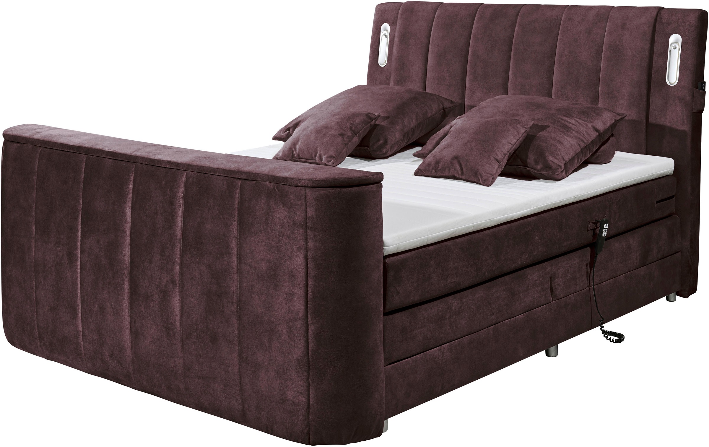 ED EXCITING DESIGN Boxspringbett »Dallas« 6 Stk. tlg. inkl. Topper, LED-Bel günstig online kaufen