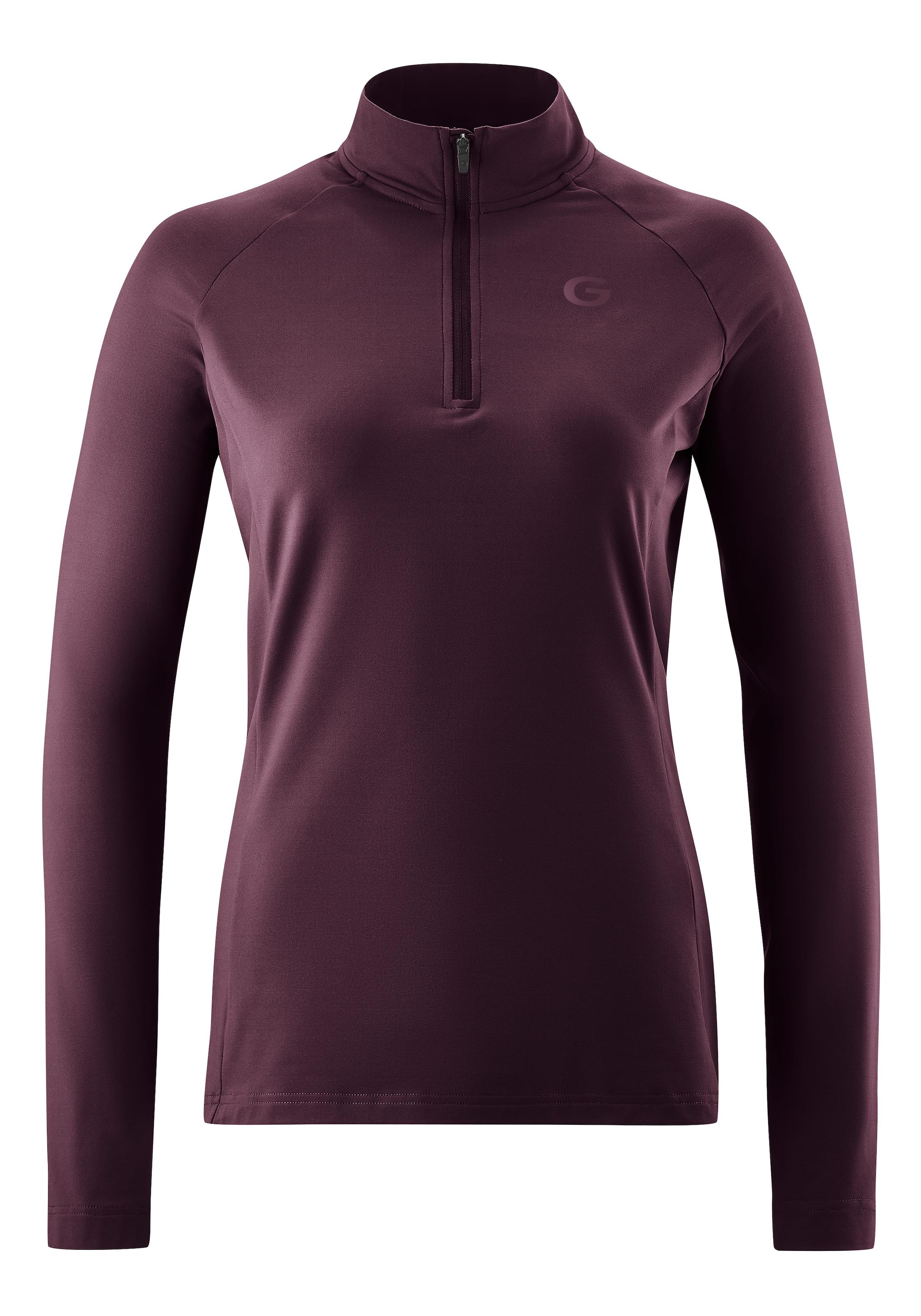 GONSO Radtrikot »Essential Jersey Longsleeve W« Damen Fahrradtrikot langarm, Midlayer Trikot dunkelrot 38 38 Körpernahe Passform