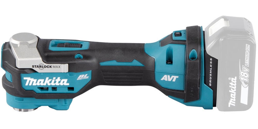 Makita Akku-Multifunktionswerkzeug »»DTM52ZJX2« 18V, ohne Akku und Ladegerät« 10.000-20.000 min⁻¹, vielseitige zum Sägen, Schleifen und Polieren