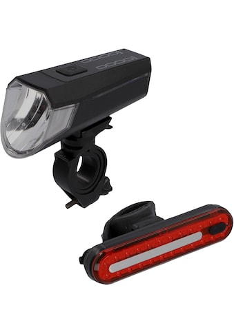 FISCHER Fahrrad Fahrradbeleuchtung »LED-Akku Bel.-Set Bremsbel. 80 Lux«, (Front- und... kaufen