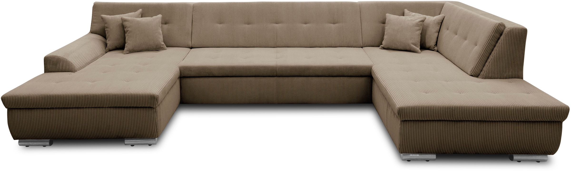 DOMO collection Wohnlandschaft »Treviso incl. Zierkissen, moderne Steppung, günstig online kaufen