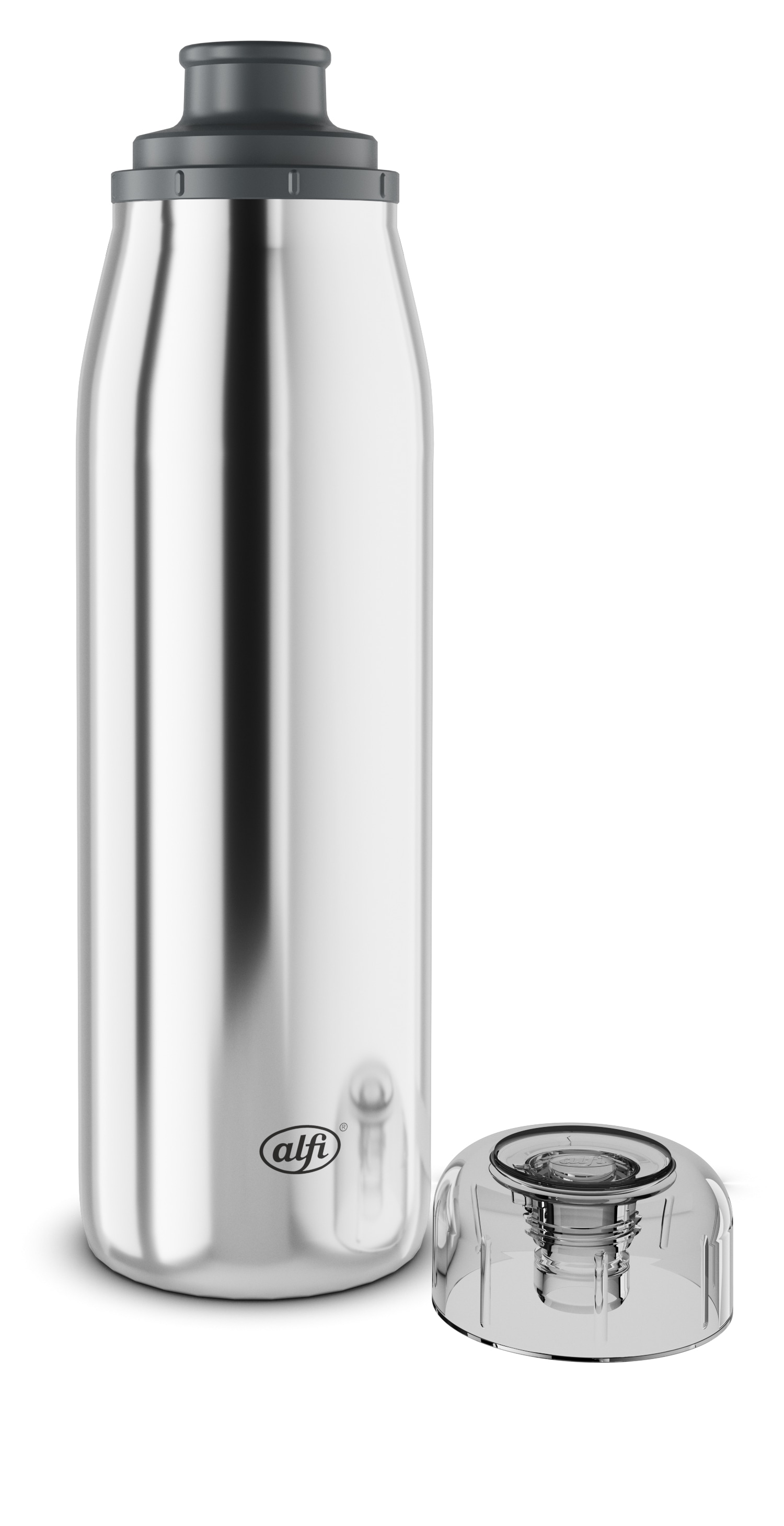 Alfi Isolierflasche »ISO BOTTLE, Edelstahlkörper, spülmaschinenfest« 0,5l, 12h heiß & 24h kalt, Trinköffnung mit konsistentem Trinkfluss
