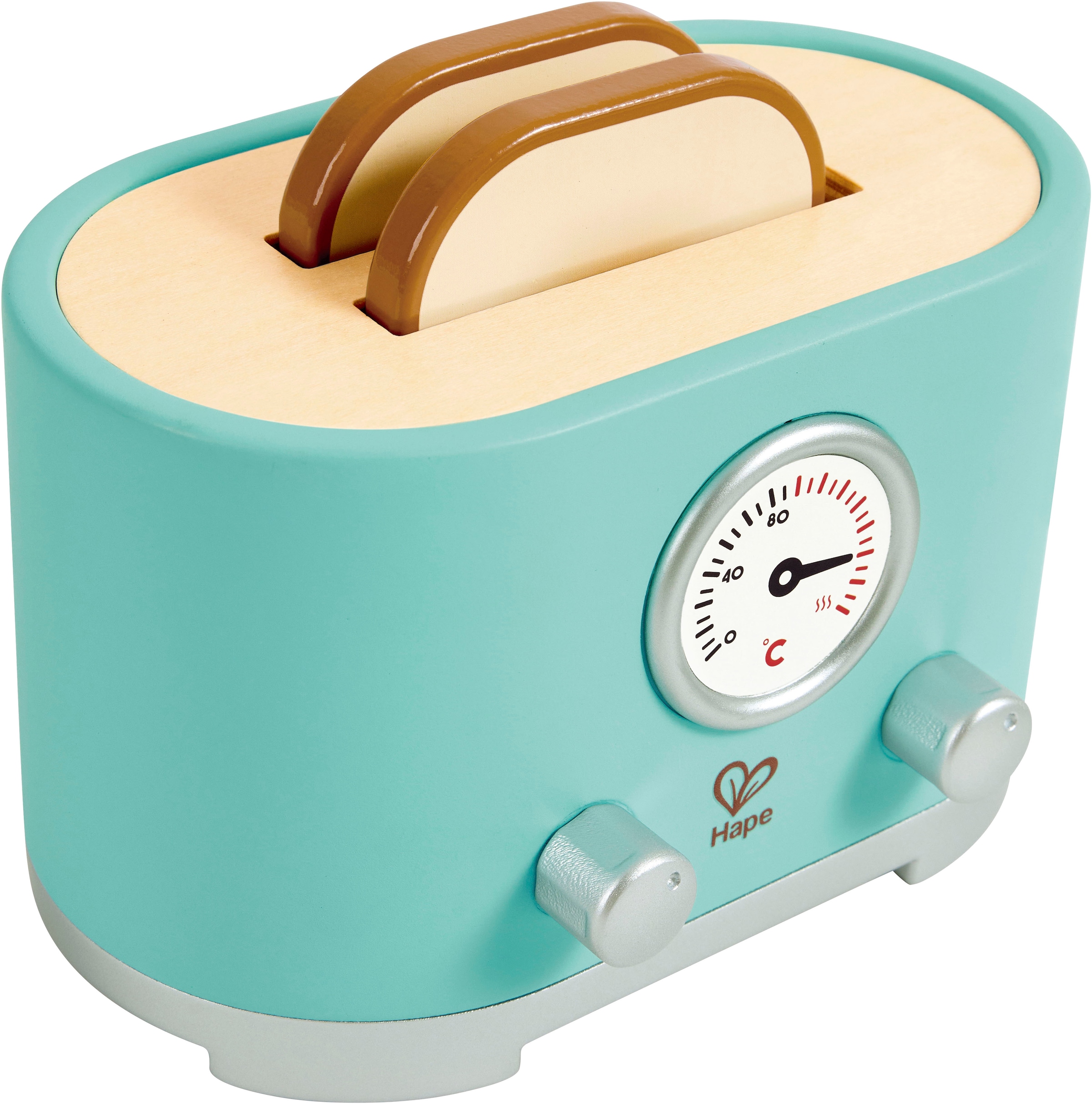 Hape Kinder-Toaster »Kling, Pop-Up-Toaster-Set«, (12 tlg.), aus Holz