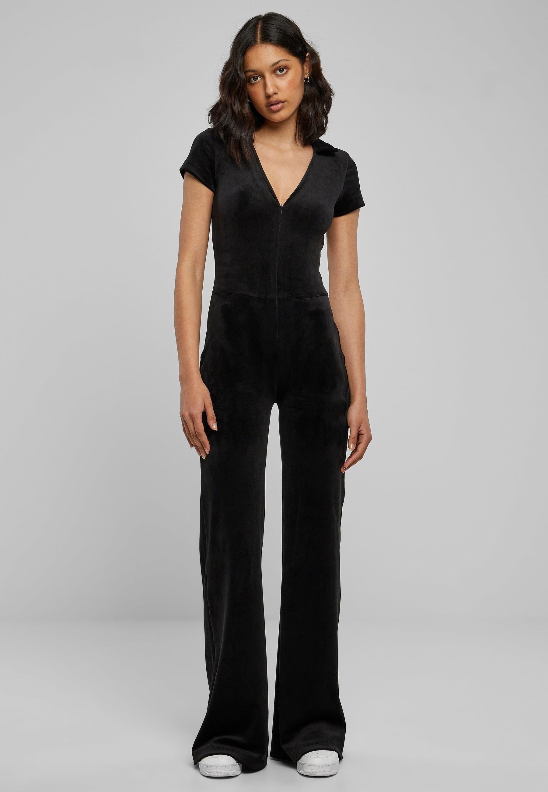URBAN CLASSICS Jumpsuit »Urban Classics Damen Ladies Velvet Jumpsuit« 1 Stk.