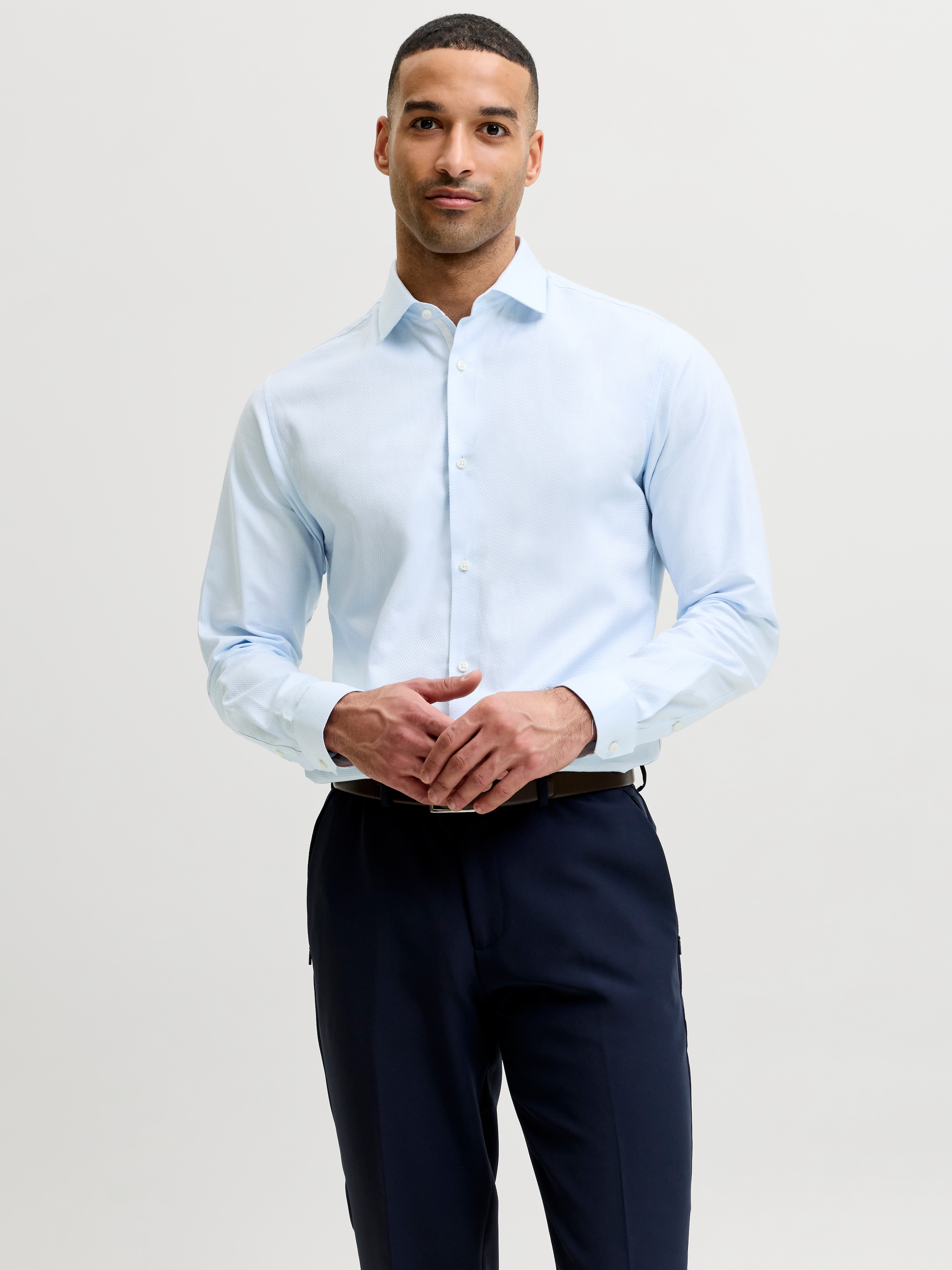 Jack & Jones Langarmhemd »JPRBLAPARKER DETAIL L/S SHIRT SN« Baumwolle, slim fit