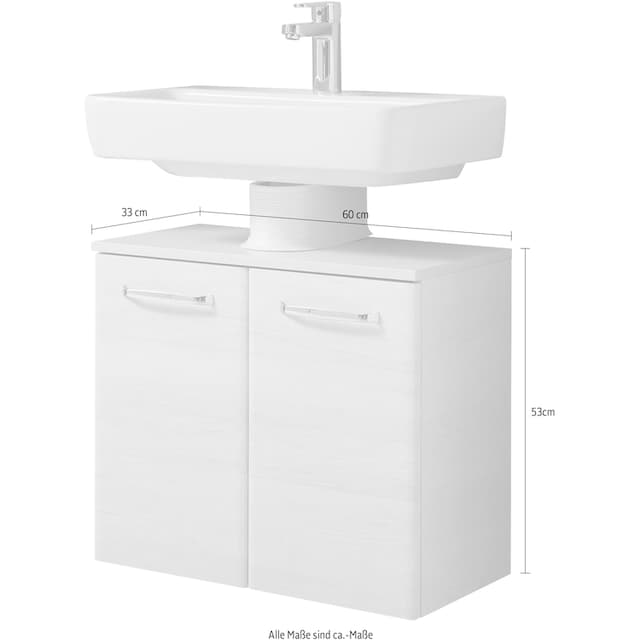 PELIPAL Waschbeckenunterschrank »Quickset 936«, Breite 60 cm, Höhe 53 cm,  Türdämpfer auf Rechnung kaufen