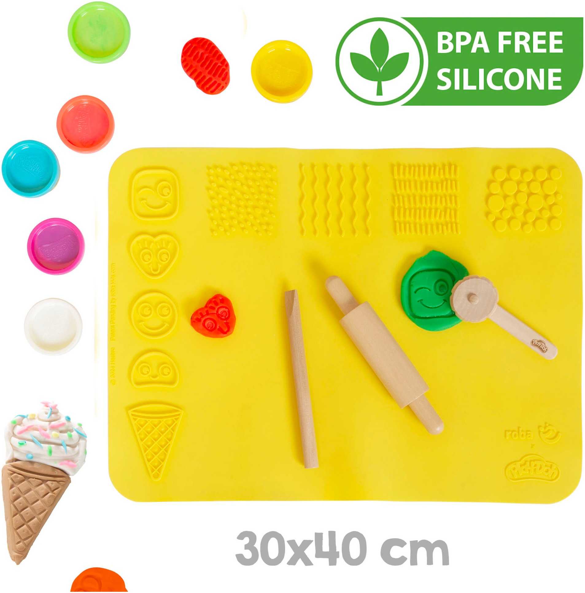 roba® Outdoor-Spielküche »Play-Doh«, inkl. Knete, 3D-Kreativmatte; FSC® - schützt Wald - weltweit