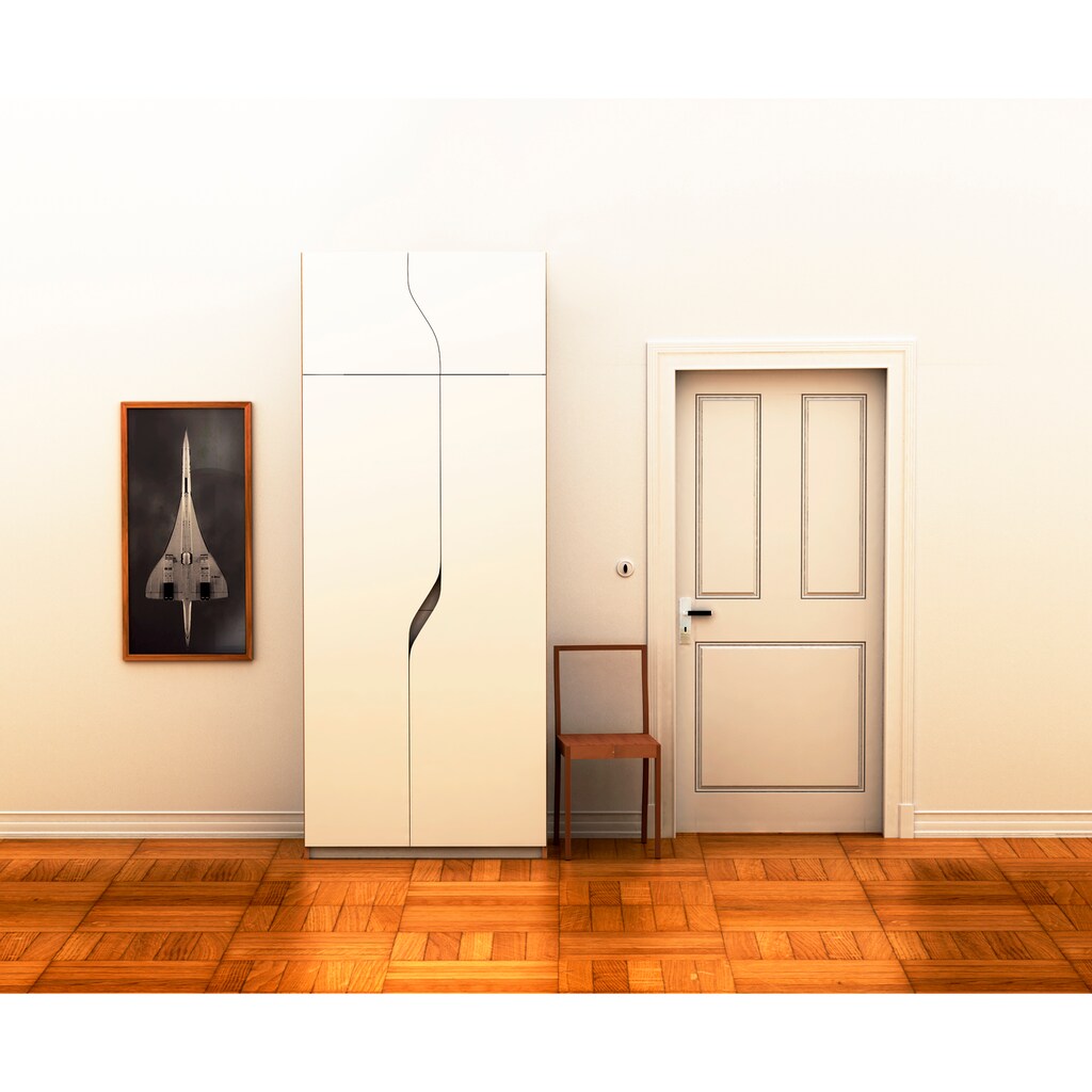 Müller SMALL LIVING Kleiderschrank »PLANE Ausstattung Nr. 5«, inklusive einer innenliegenden Tür und einer Kleiderstange