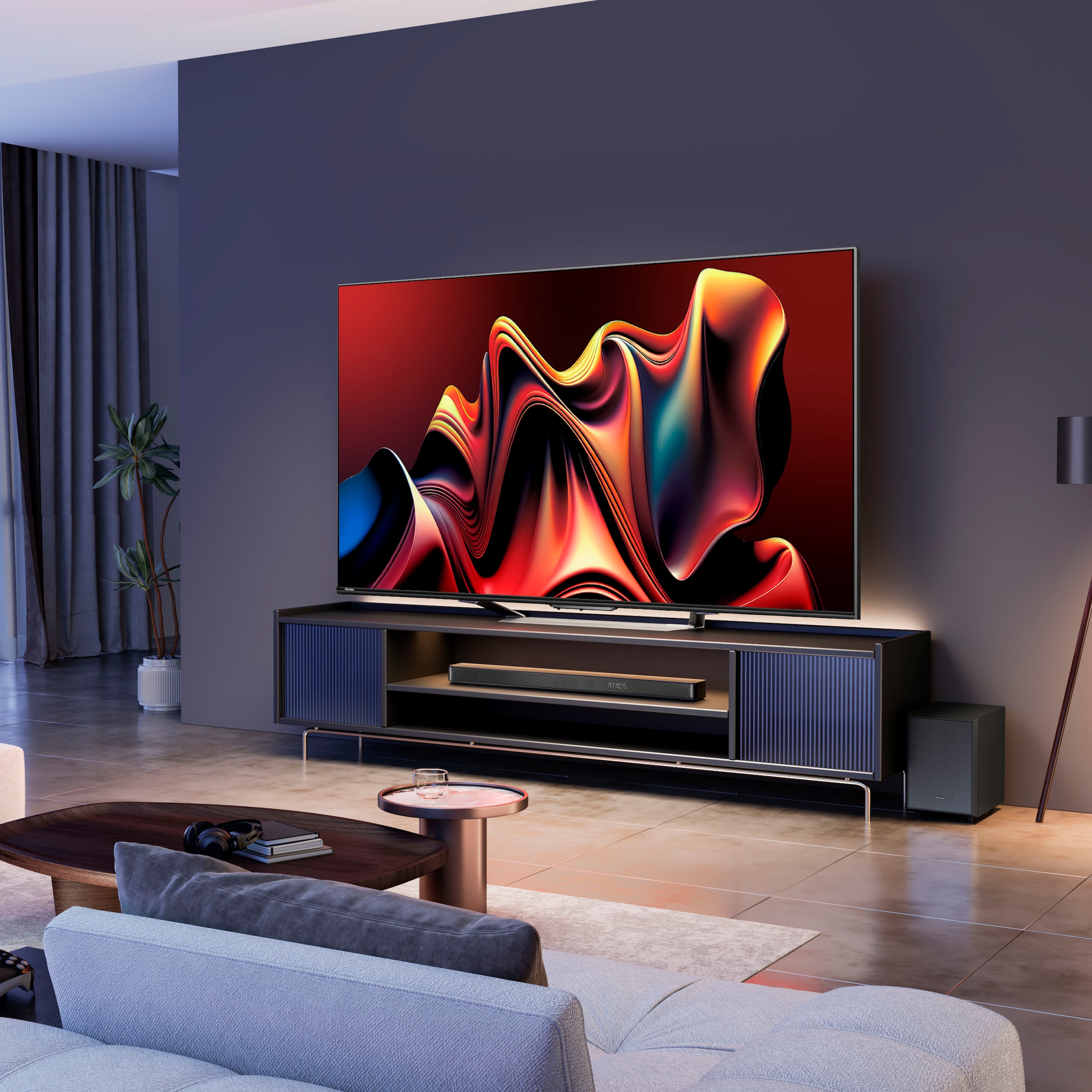 Hisense Mini-LED-Fernseher »65U7NQ«, 4K Ultra HD, Smart-TV, 4KUHD, ULED, Mini LED