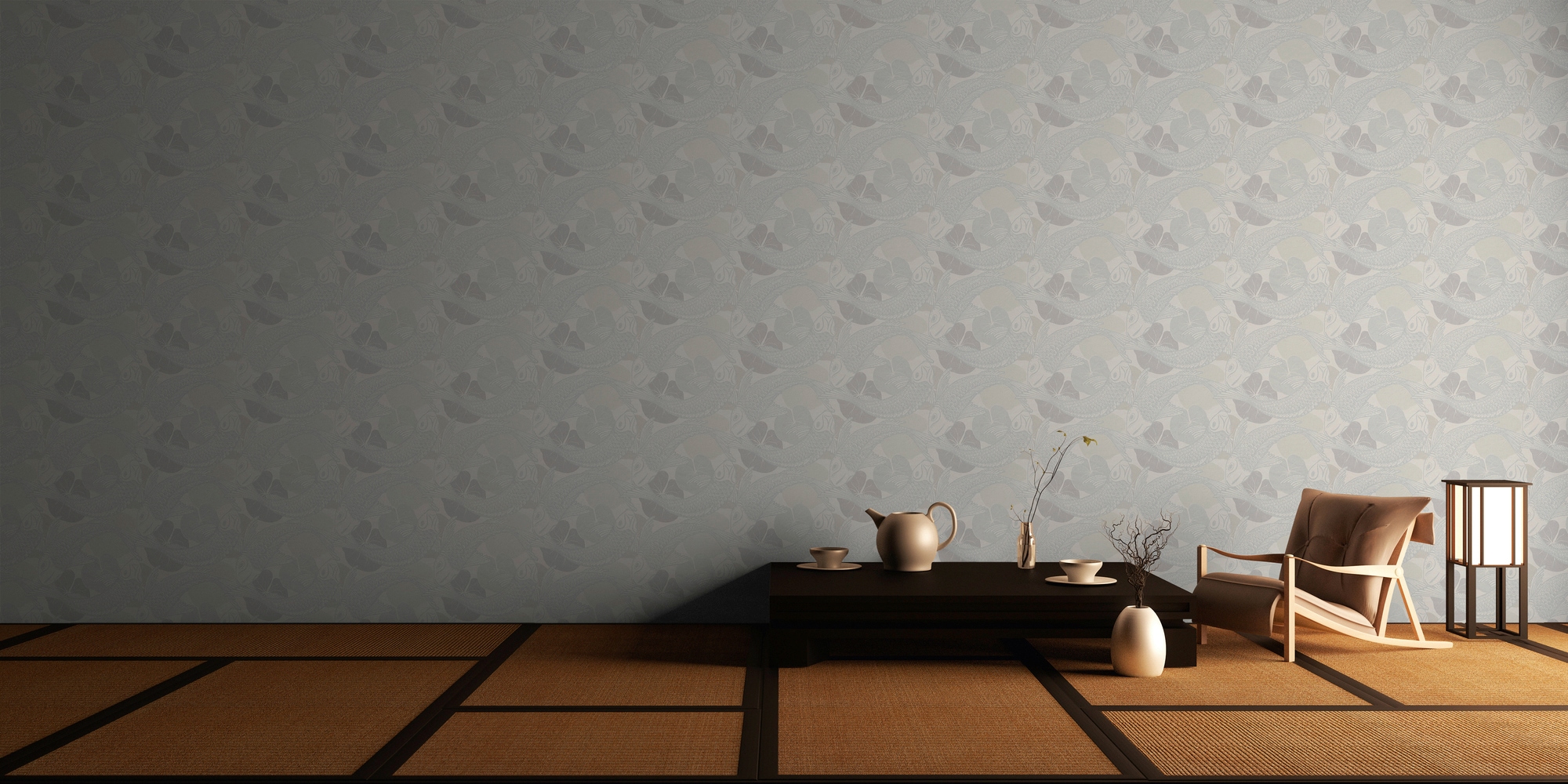 living walls Vliestapete »Metropolitan Stories, Mio Tokio«, Motiv-abstrakt-naturalistisch, Tapete Koi Tapete Japanisch Tapeten Wohnzimmer Schlafzimmer Küche Flur