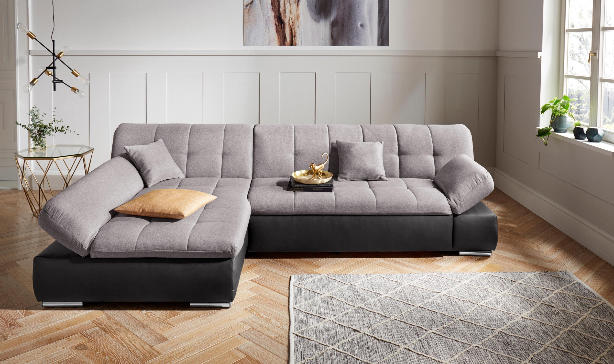 DOMO collection Ecksofa »Mona L-Form«, wahlweise mit Bettfunktion günstig online kaufen