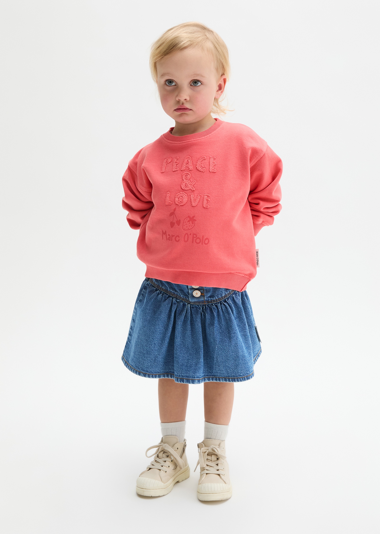 Marc O'Polo Junior Sweatshirt , TEENS Girls Sweatshirt aus Baumwolle mit Stickerei
