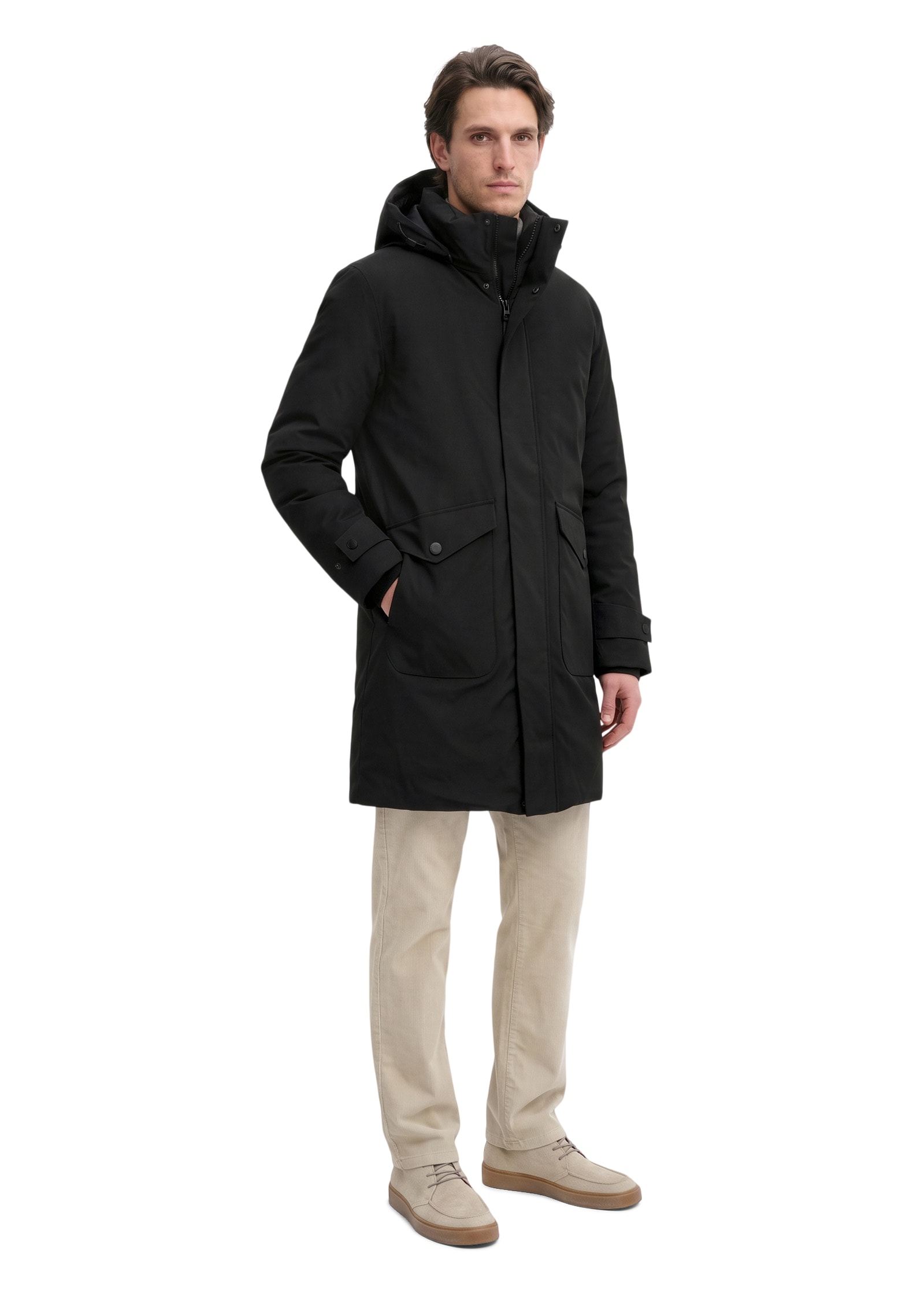 Marc O'Polo Daunenjacke »MOP x Function aus wasserdichter Performance-Fabric« mit Kapuze Daunenparka, wasserdicht, winddicht und atmungsaktiv
