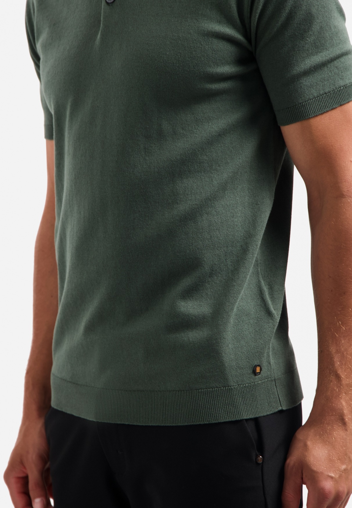 NO EXCESS T-Shirt »No Excess Gestricktes Poloshirt Pullover Short Sleeve Polo Solid«