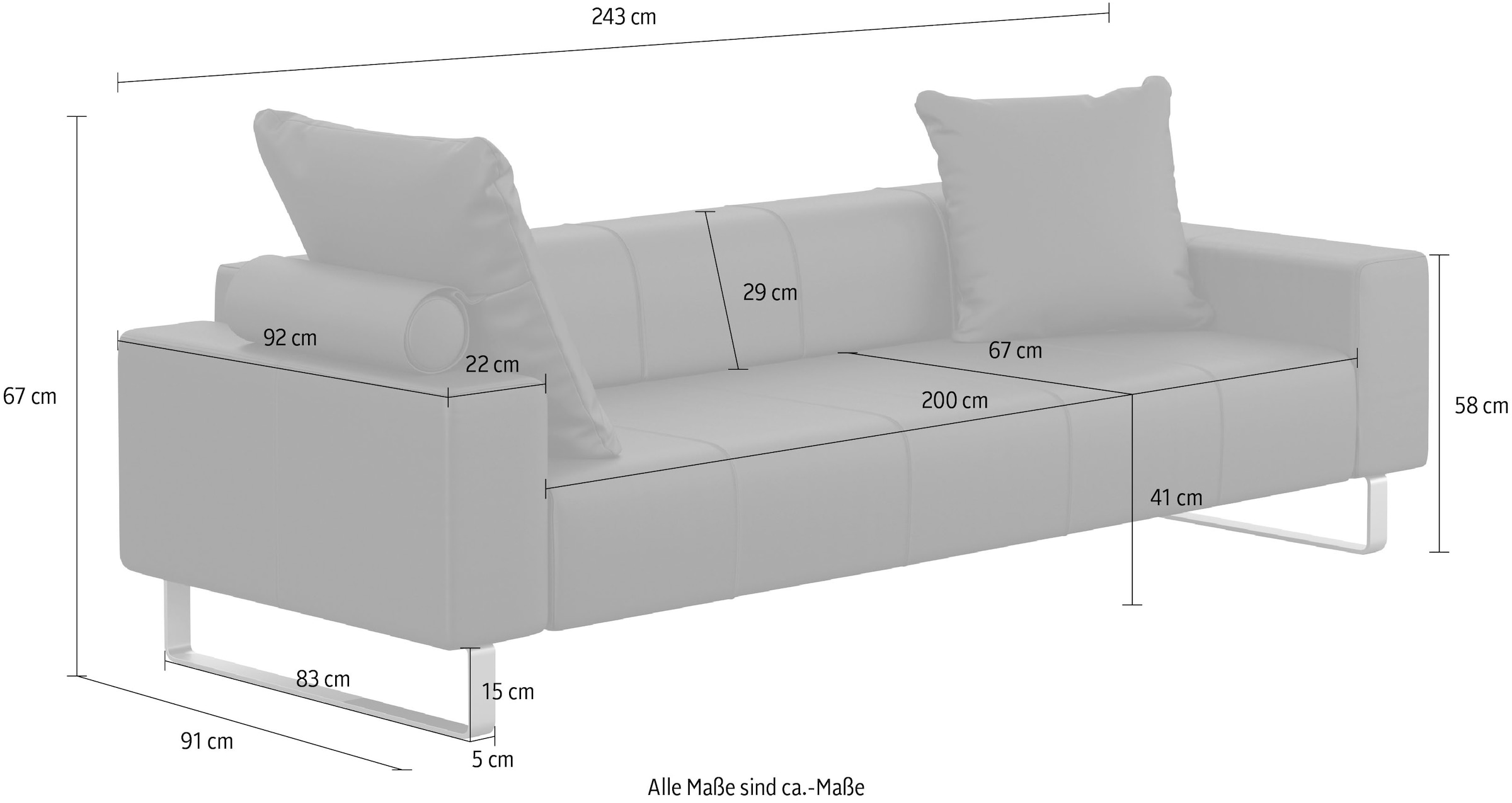 machalke® 3-Sitzer »groove«