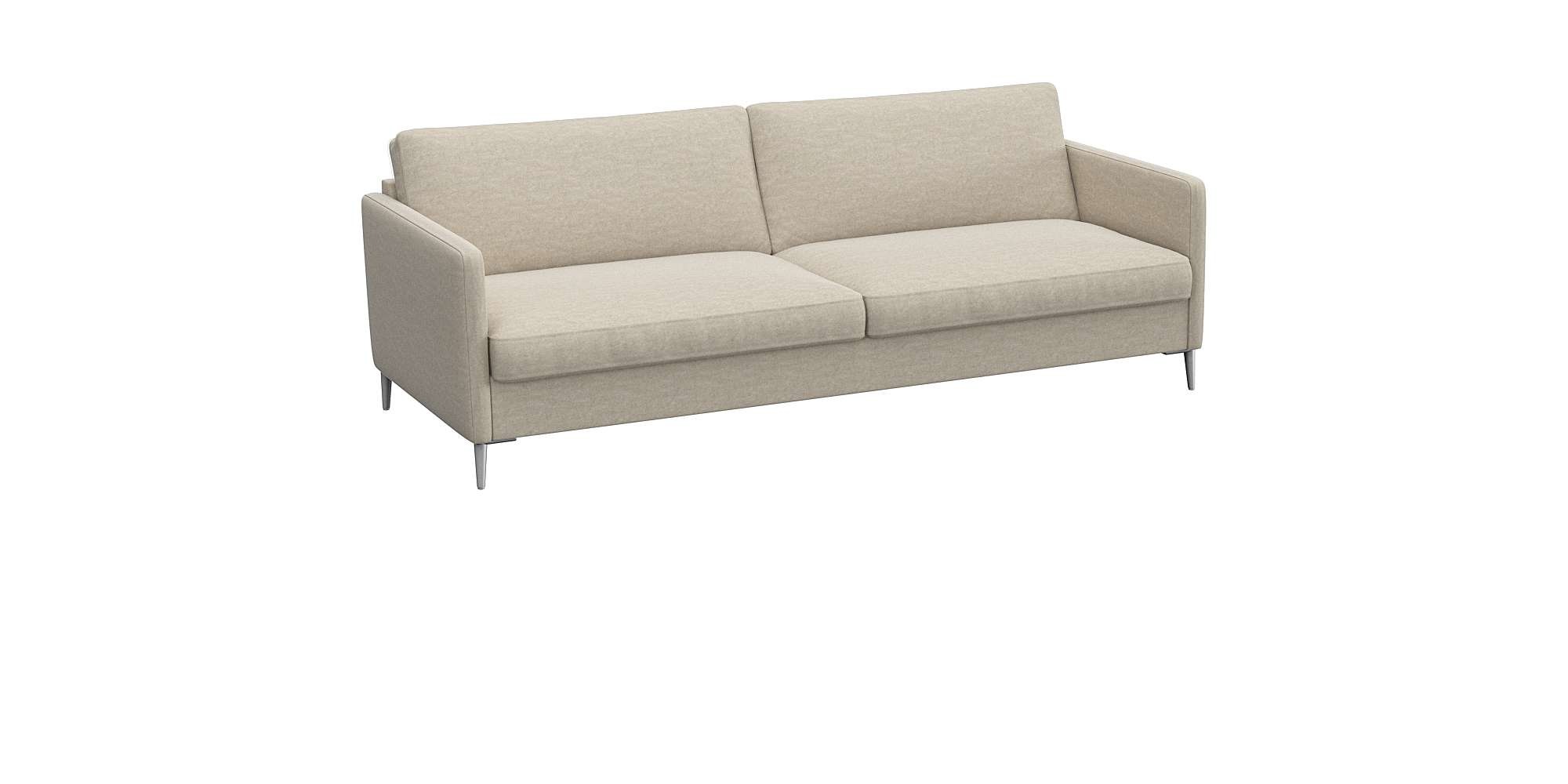 FLEXLUX 3-Sitzer »Fiore, super Sitzkomfort durch Kaltschaum im Sitz«, schmale Armlehnen, Füße Alu