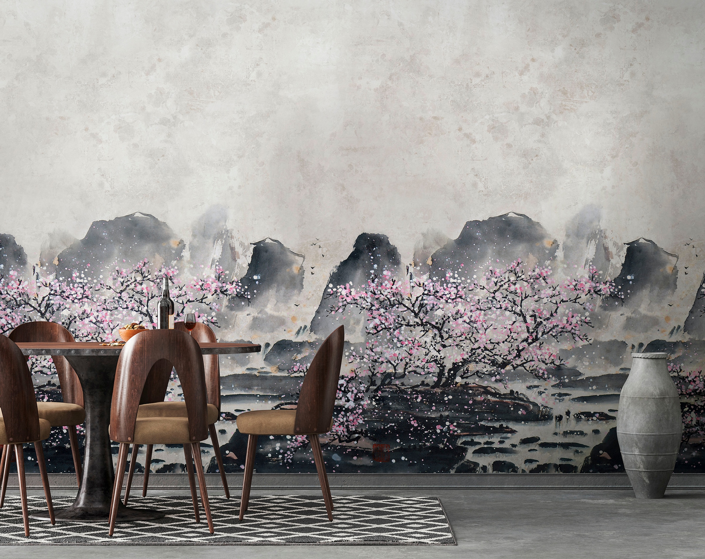 Marburg Fototapete »Nanami« matt glatt moderne Tapete für Wohnzimmer Schlafzimmer Küche