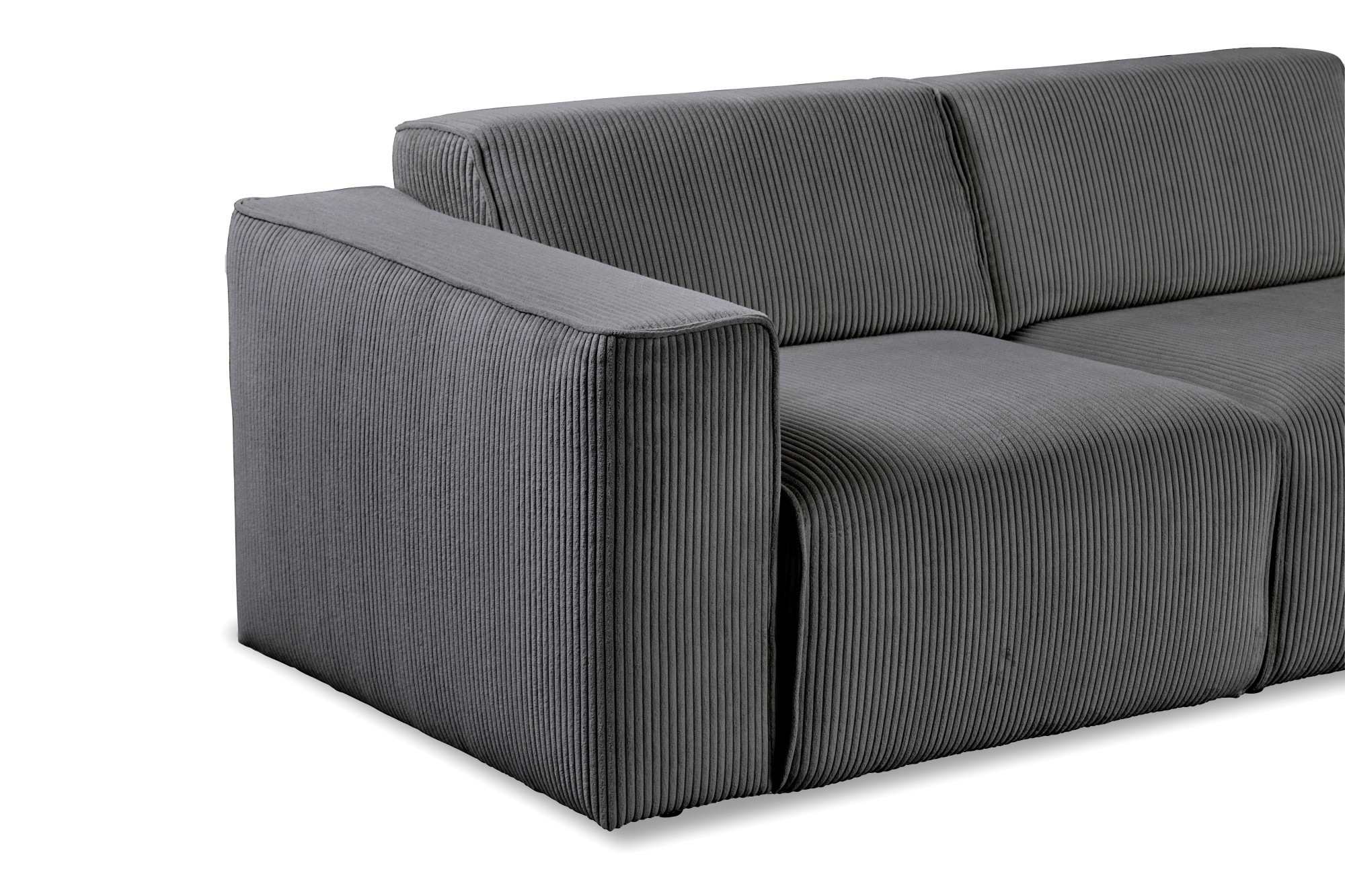 andas 2-Sitzer »Noord mit Kedernaht, Breite 227 cm«, Cord, Struktur, Webstoff, mit Wellenunterfederung, Massivholzrahmen