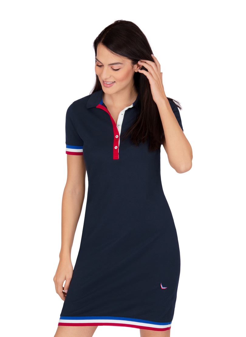 Trigema Jerseykleid »TRIGEMA Polokleid mit kontrastfarbigen Akzenten«