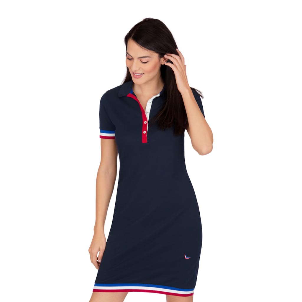 Trigema Jerseykleid »TRIGEMA Polokleid mit kontrastfarbigen Akzenten«