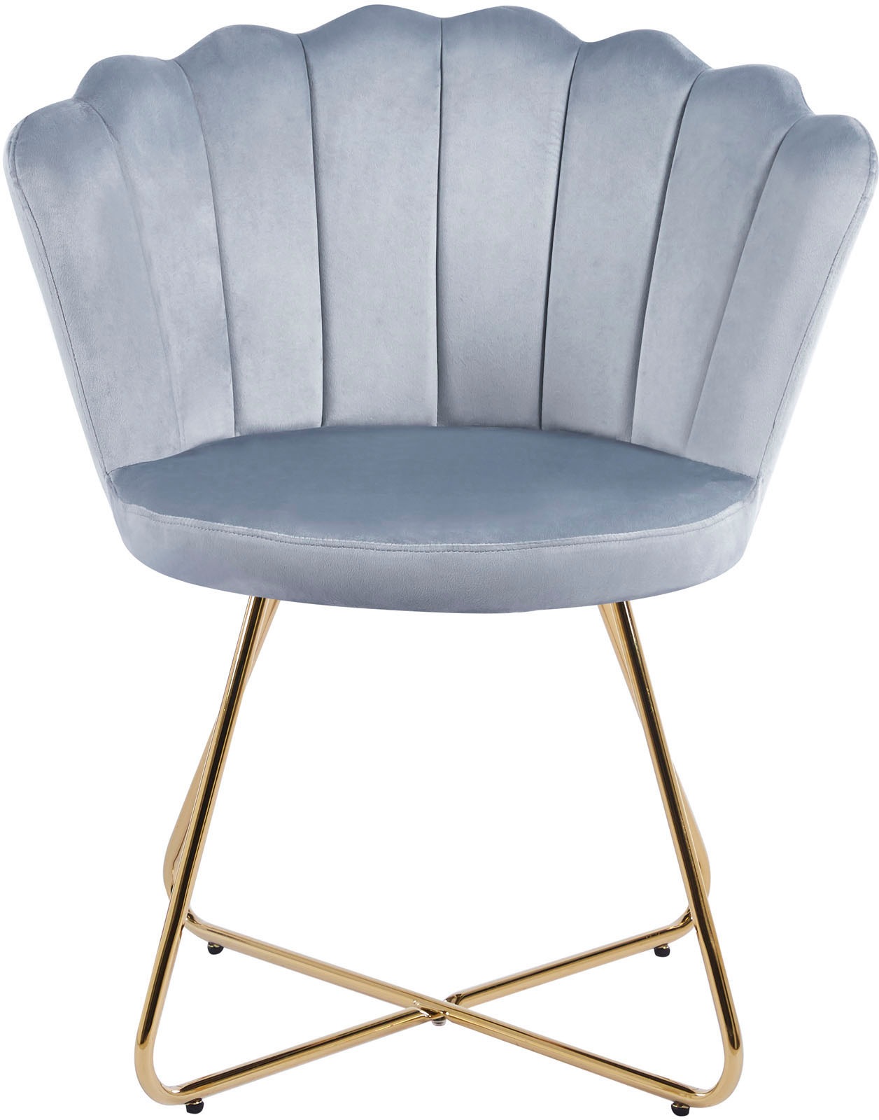 SalesFever Polsterstuhl, (Set), 2 St., Samt, Muschel-Design günstig online kaufen
