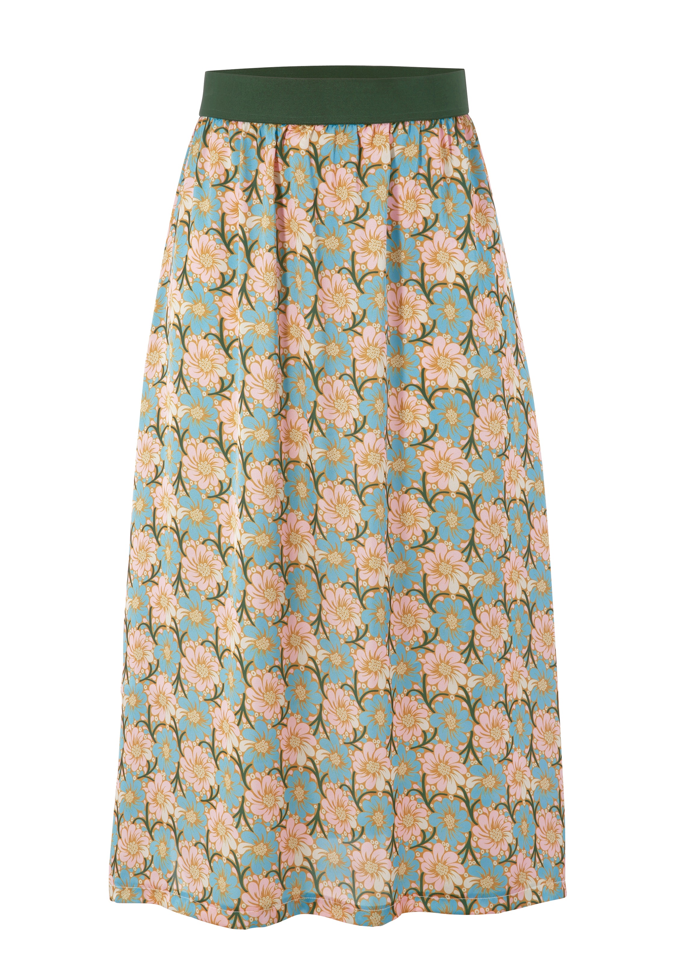 5. Bild von Aniston CASUAL Midirock, im farbharmonischem Blumendruck mit "Asia-Touch"