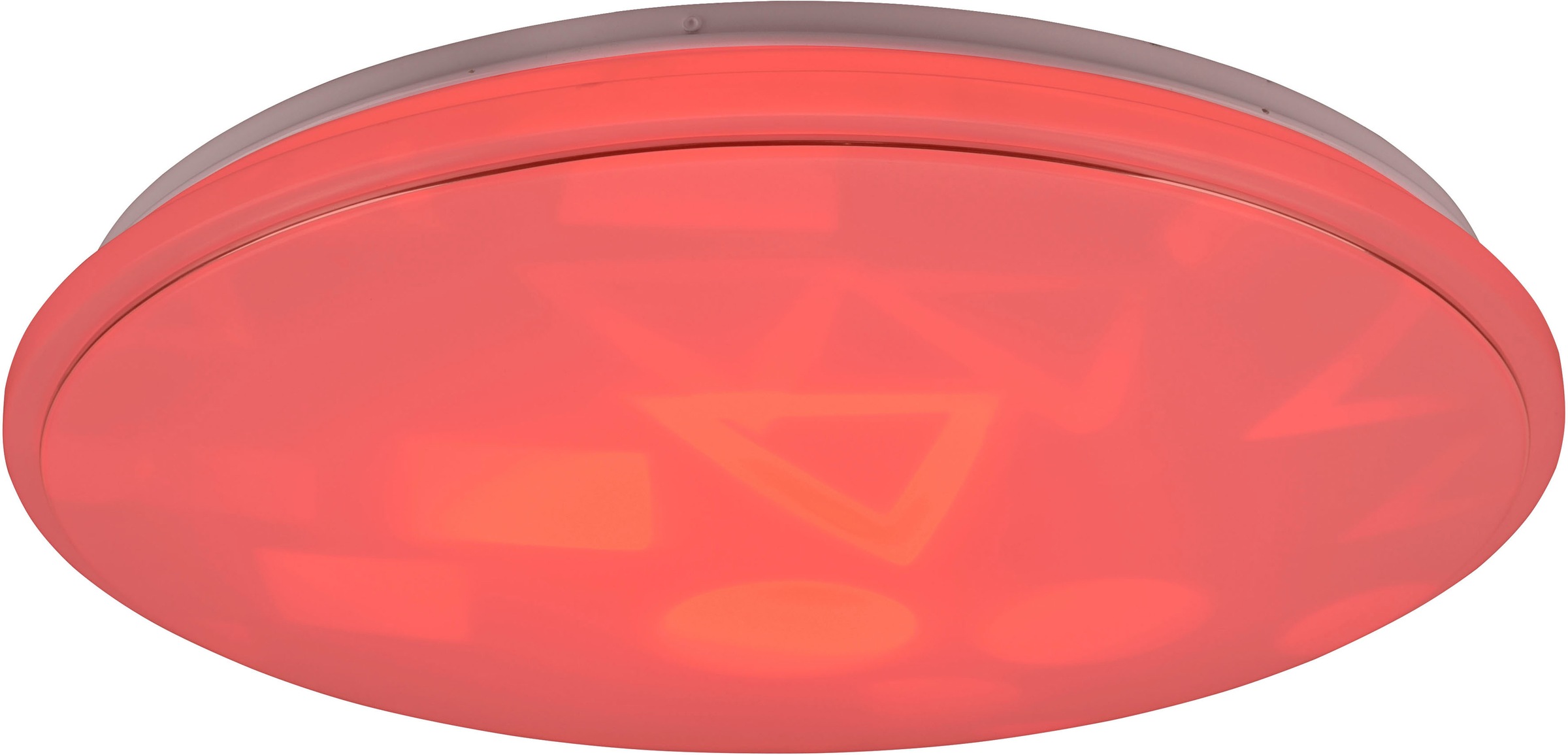 TRIO Leuchten LED Deckenleuchte »TILION«, 1 flammig, Leuchtmittel LED-Board | LED fest integriert, wechselbare Motiv-Effekte, RGB-Farbwechsel, Fernbedienung, dimmbar
