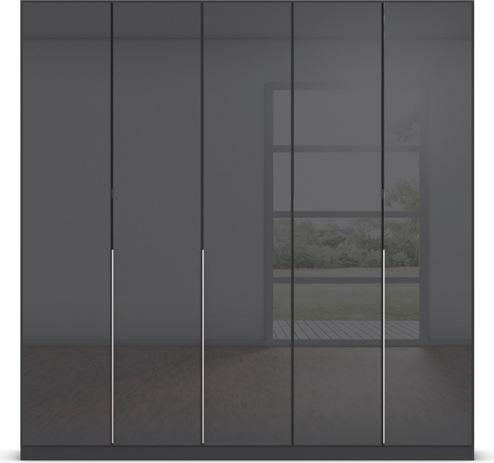 rauch Drehtürenschrank »Kleiderschrank Kleiderschränke Schrank Garderobe AGORDO mit Glasfront«, (in zwei Griff-Farben), durchdachte Innenausstattung, in 6 Breiten und 2 Höhen MADE IN GERMANY
