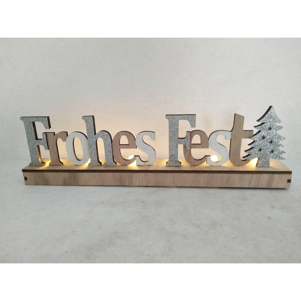 my home Deko-Schriftzug »Frohes Fest, Weihnachtsdeko«